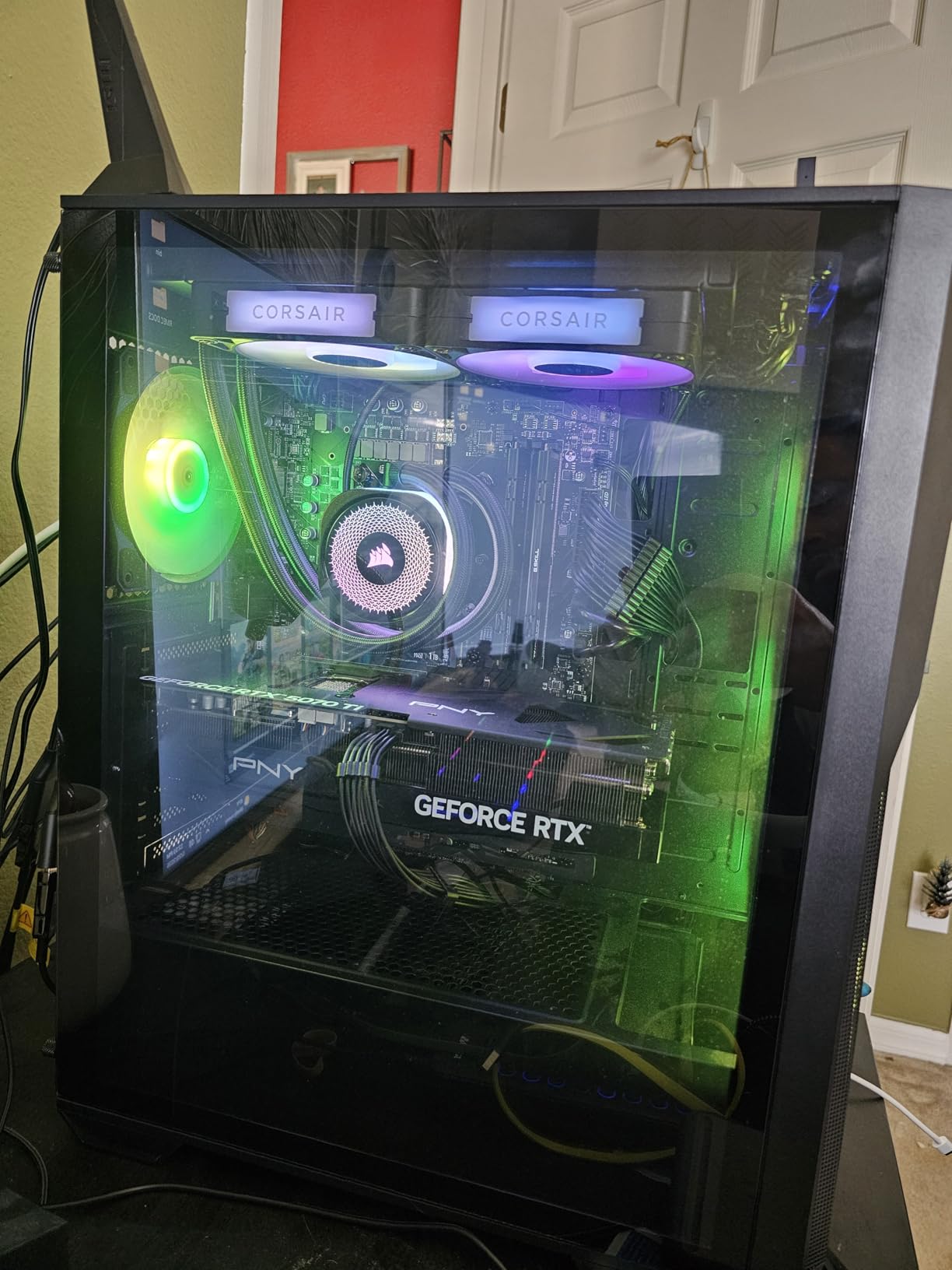 CORSAIR iCUE Link Titan 240 RX RGB Liquid CPU Cooler - 240mm AIO - Low-Noise - FlowDrive Cooling Engine - Intel LGA 1851/1700, AMD AM5/AM4 - 2X RX120 RGB Fans - iCUE Link System Hub Included - Black customer photo 1