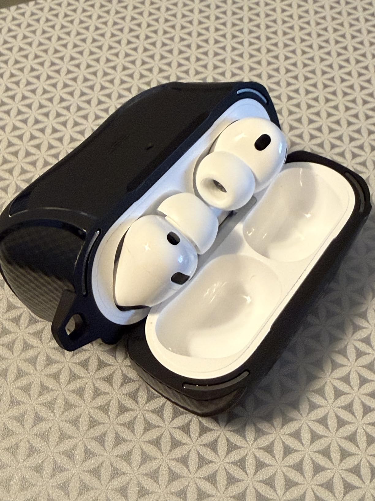 ESR for AirPods 4 Case, Compatible with AirPods 4th Generation Case (2024), Compatible with MagSafe, Powerful Drop Protection, Magnetic Lid, Cyber Series, Black customer photo 2