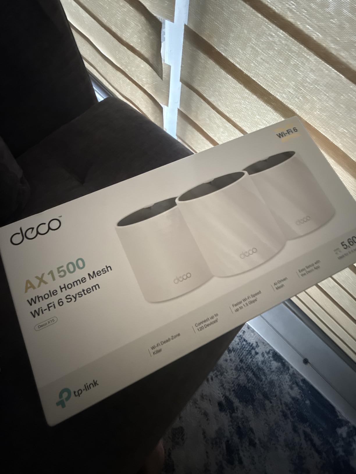 TP-Link Deco X15 Dual-Band AX1500 WiFi 6 Mesh Wi-Fi System | Replaces Routers and Extenders | Covers up to 2,100 sq.ft. | 2 Gigabit Ports per Unit, Supports Ethernet Backhaul, 1-Pack customer photo 1