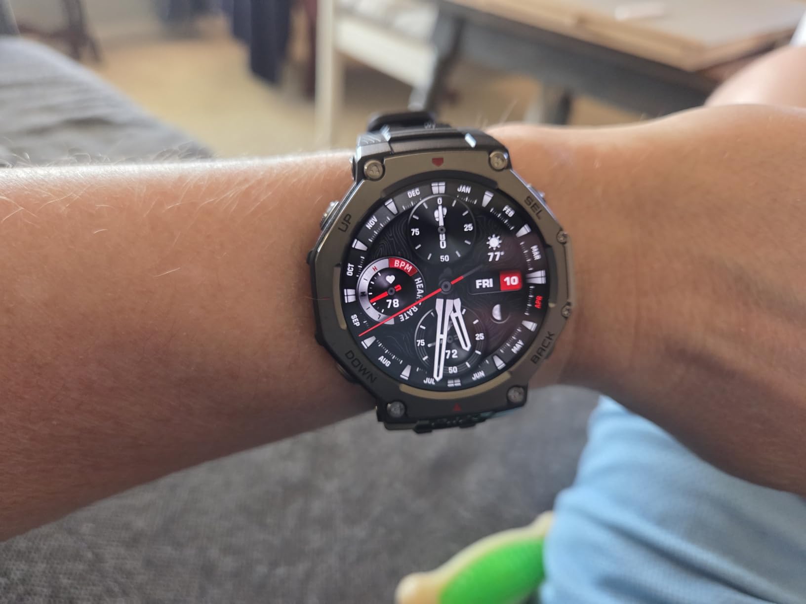 Amazfit T-Rex 3 Rugged/Military Smart Watch 48mm, GPS (with Privacy), Offline Maps, Long Battery Life,328 Feet Water-Resistant, 170 Fitness/Sport Modes, AI, Voice Control, for Android or iPhone, Black customer photo 1