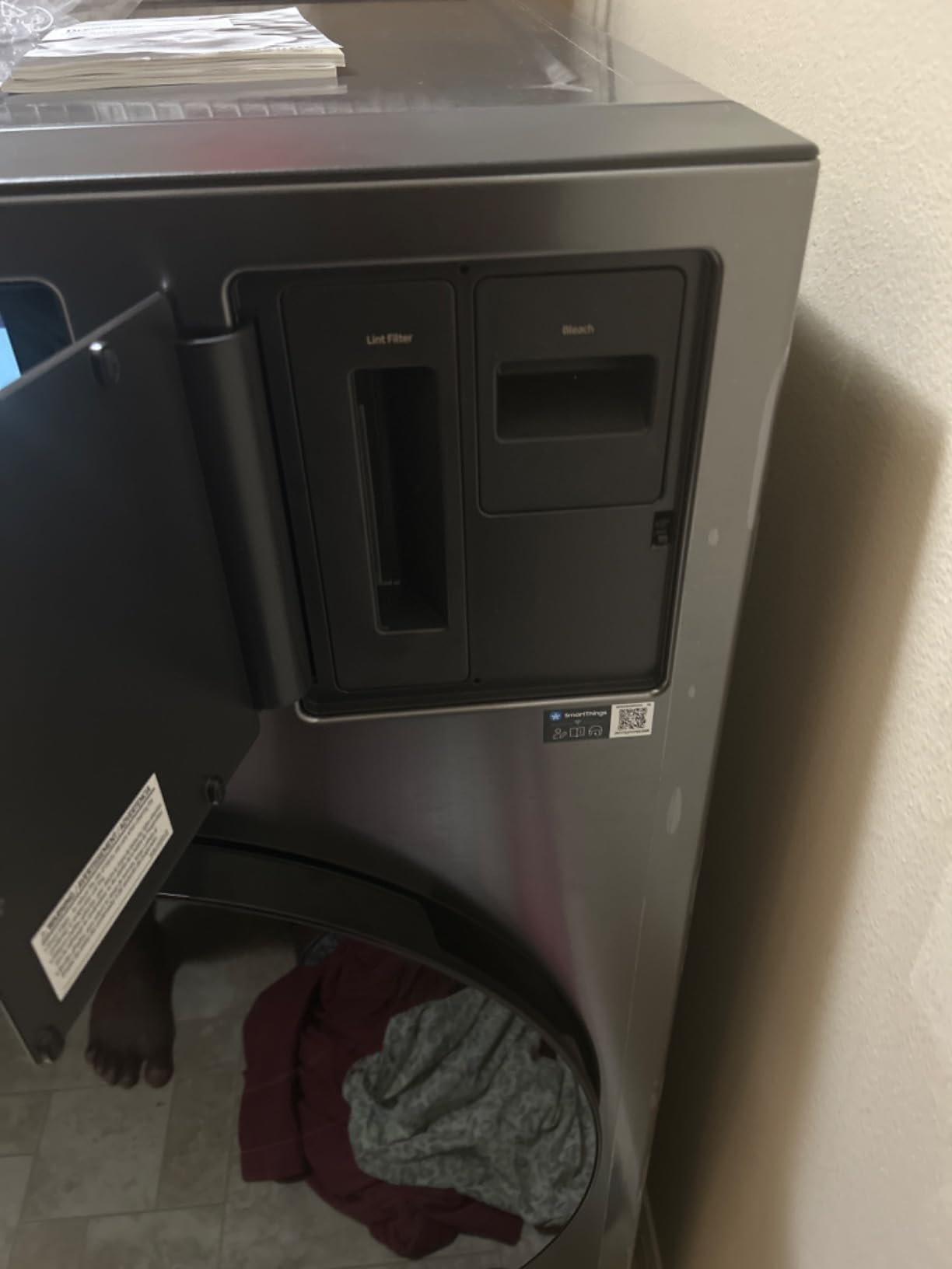 Samsung 5.3 cu. ft. Bespoke AI Laundry Ventless Heat Pump Dryer Combo All-in-One Ultra Capacity Washer with AI Home, Dark Steel, WD53DBA900HZA1 customer photo 2