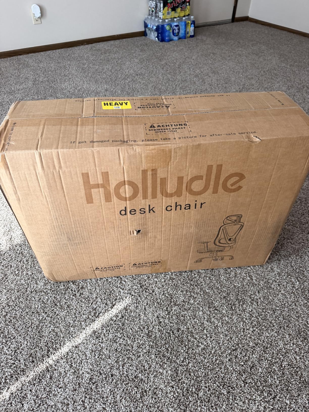 HOLLUDLE Ergonomic Mesh Office Chair - 3D Adjustable Lumbar Support & 3D Armrests, V-Shaped Back, Adjustable Desk Chair for Office & Home, White customer photo 2