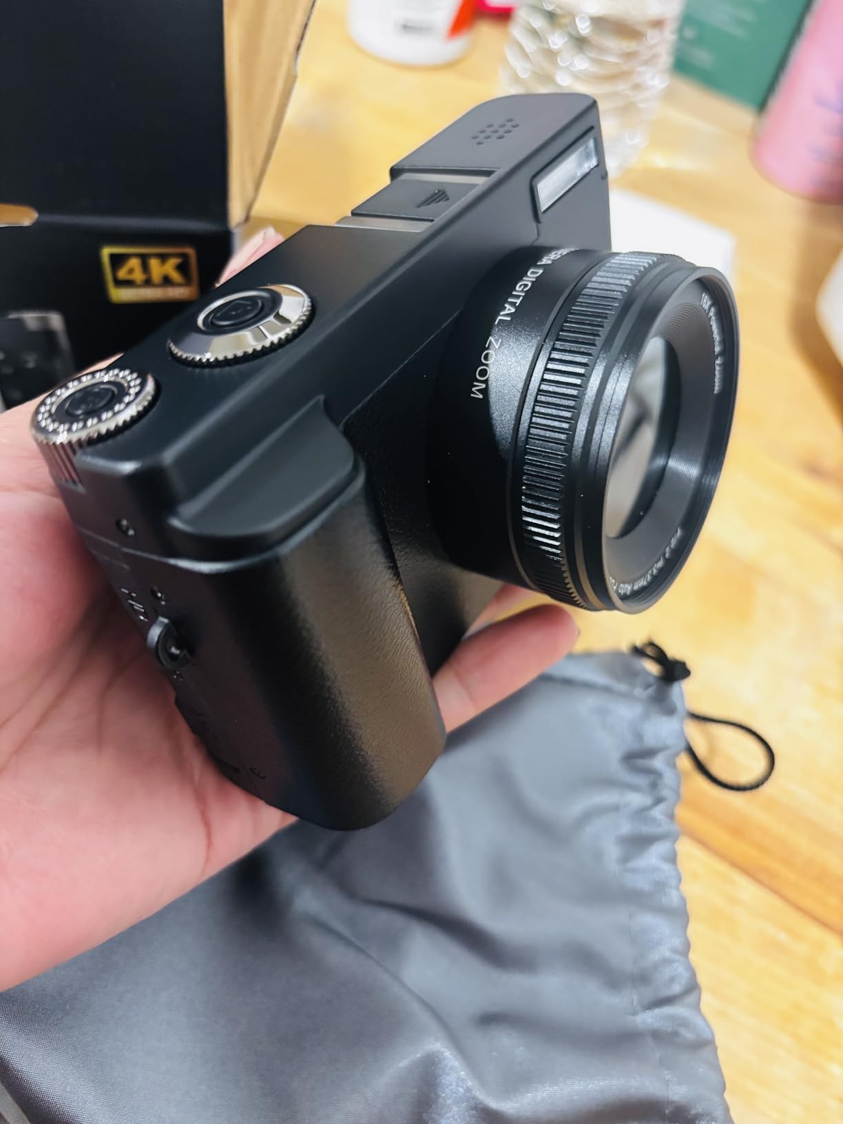 Duluvulu 4K Digital Camera for Photography Autofocus, 2026 Latest 48MP Vlogging Camera for YouTube with SD Card, 2 Batteries, 3