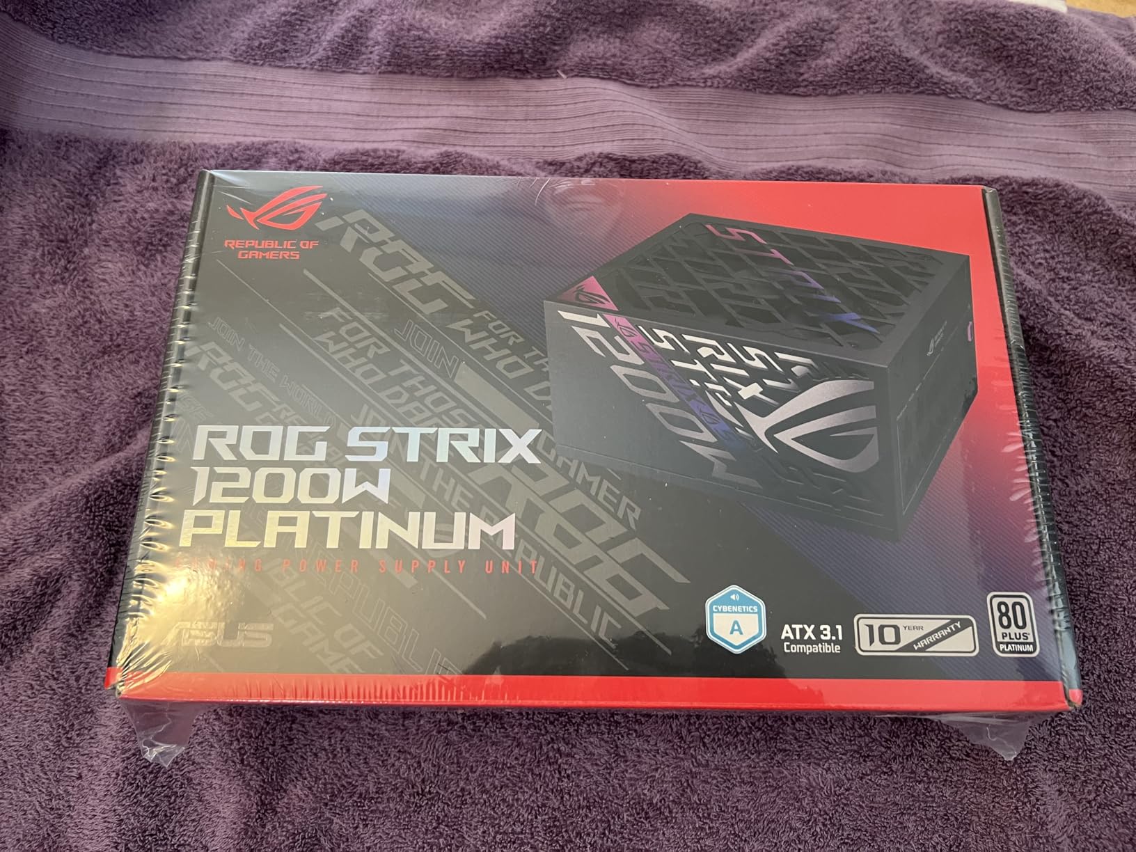 ASUS ROG Strix 1200W Platinum - Fully Modular Power Supply, 80 Plus Platinum Certified, ATX 3.1, GaN MOSFET, GPU-First Intelligent Voltage Stabilizer, 10-Year Warranty customer photo 1