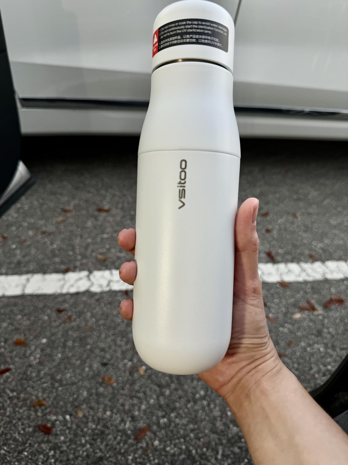 VSITOO S1 Pro 15oz AI Self-Cleaning Insulated Mini Water Bottle for Purse | Auto UV-C, 30-Day Battery, Magnetic, 304 Stainless Steel, IPX7, BPA-Free, Smart Display, Leak-Proof customer photo 1
