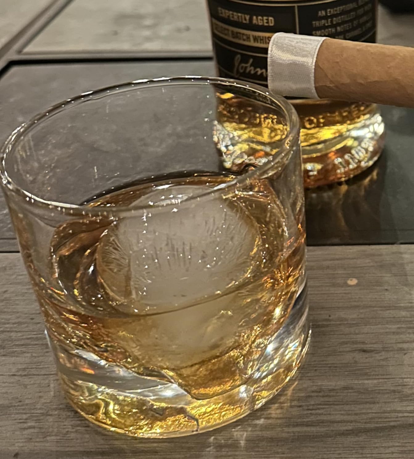 LIITON Fathers Day Whiskey Glasses for Dad, American Peaks Set of 4, Thick Heavy Crystal 3D Mountain Bourbon & Cocktail Glasses, Chills 18 Seconds Without Ice, 10 oz customer photo 1