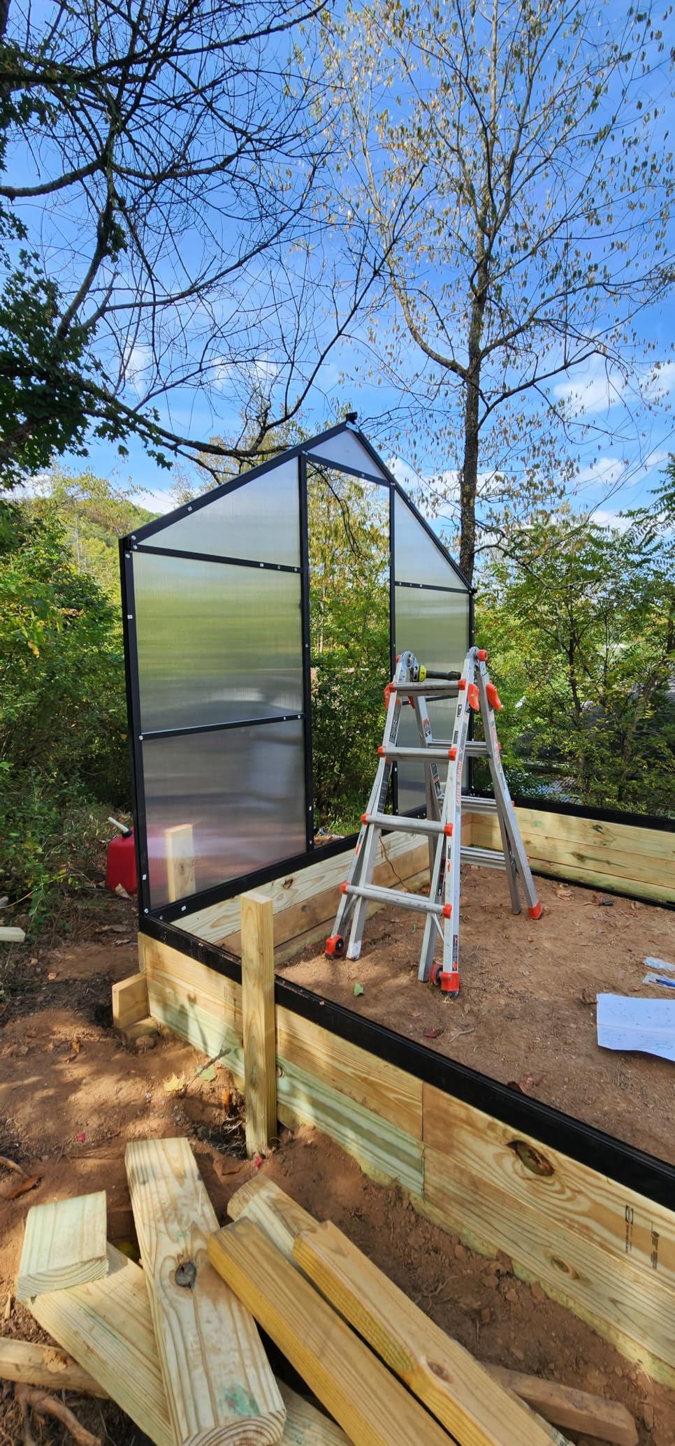 6x4FT Greenhouse with Hygrometer, Heavy Duty Aluminum Frame Polycarbonate Green House with Vent Window, Waterproof Windproof Warm Plant Greenhouses for Backyard Garden Vegetables Flowers Herbs Growing customer photo 2