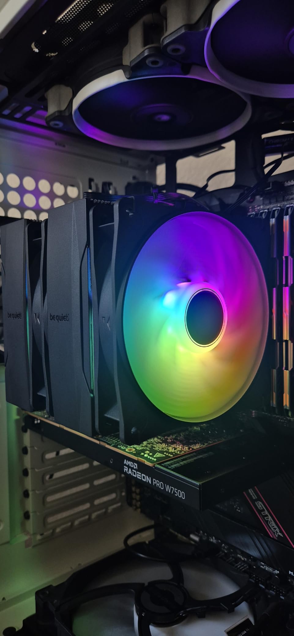 be quiet! Pure Rock Pro 3 Black CPU Air Cooler | 6 High Performance 6mm Heat Pipes with HDT Technology | 120mm Quiet PWM Fan | AMD:AM4 AM5/Intel LGA 1700/1150/1151/1200 | Black | BK042 customer photo 2