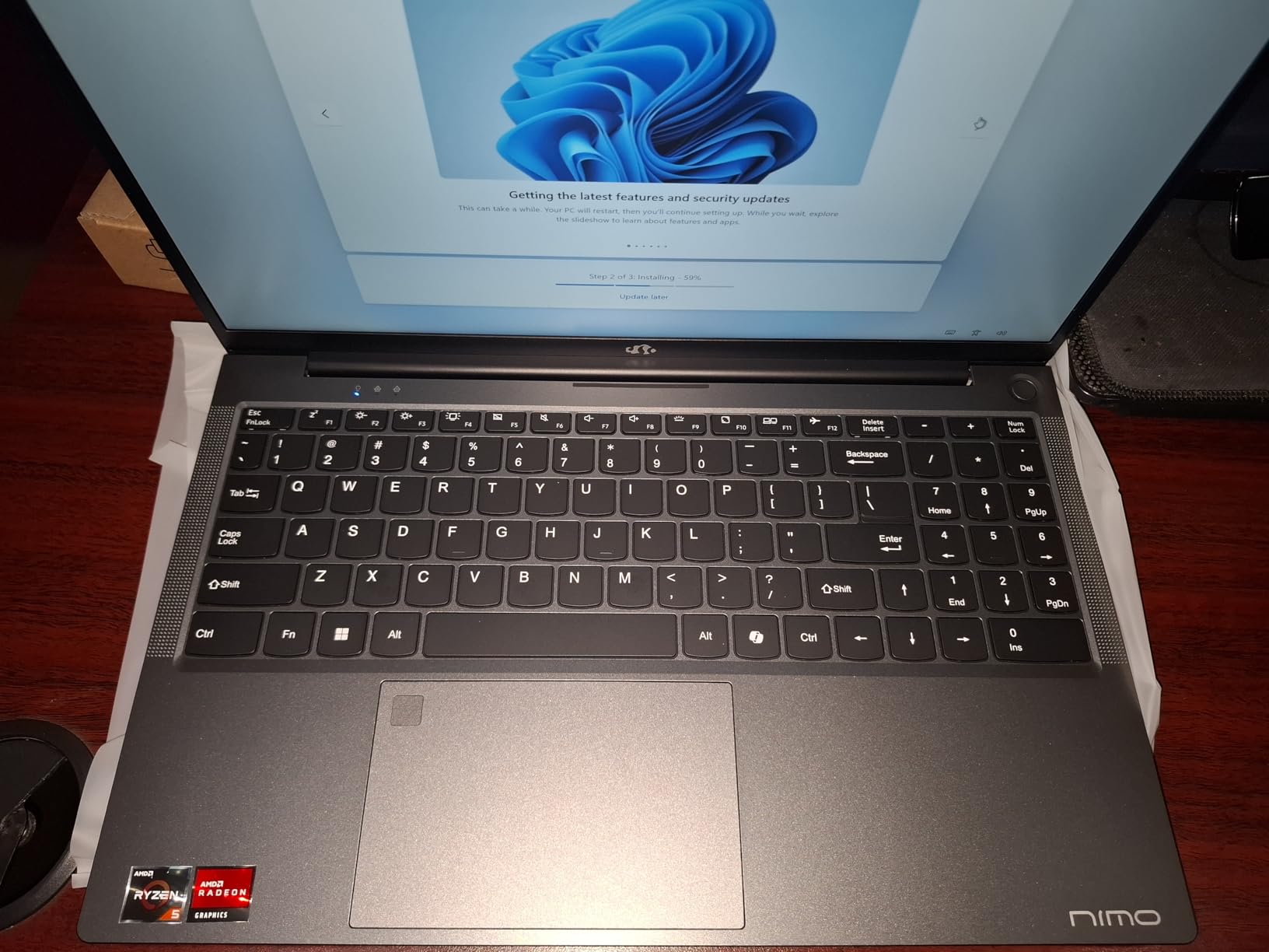 NIMO 15.6'' IPS FHD-Laptop, 8GB RAM 256GB SSD AMD Ryzen 5 (Beat i5-1135G7, 4 Cores Up to 3.7GHz) Student Computer with 2 Years Warranty, 65W Type-C, Fingerprint, Backlit Keyboard, 180°Viewing customer photo 1