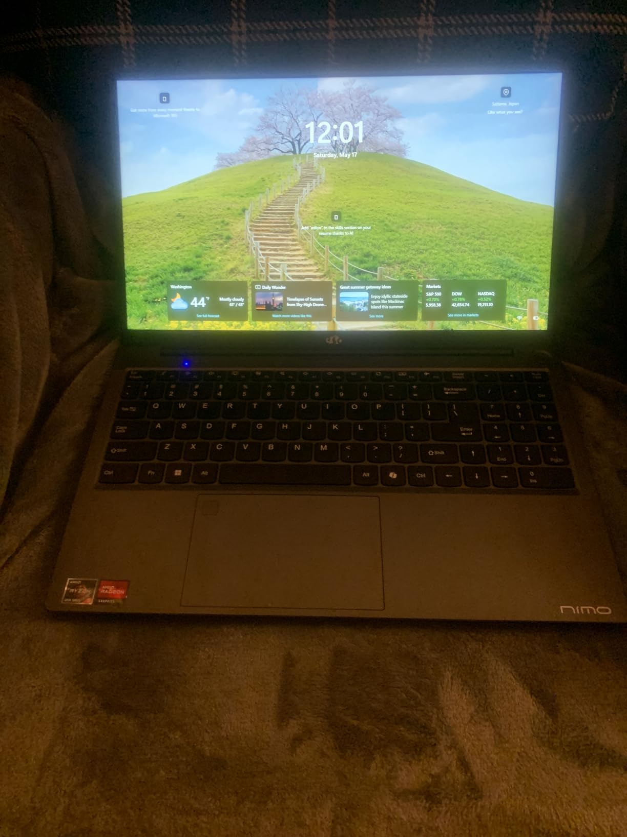 NIMO 15.6'' IPS FHD-Laptop, 8GB RAM 256GB SSD AMD Ryzen 5 (Beat i5-1135G7, 4 Cores Up to 3.7GHz) Student Computer with 2 Years Warranty, 65W Type-C, Fingerprint, Backlit Keyboard, 180°Viewing customer photo 2