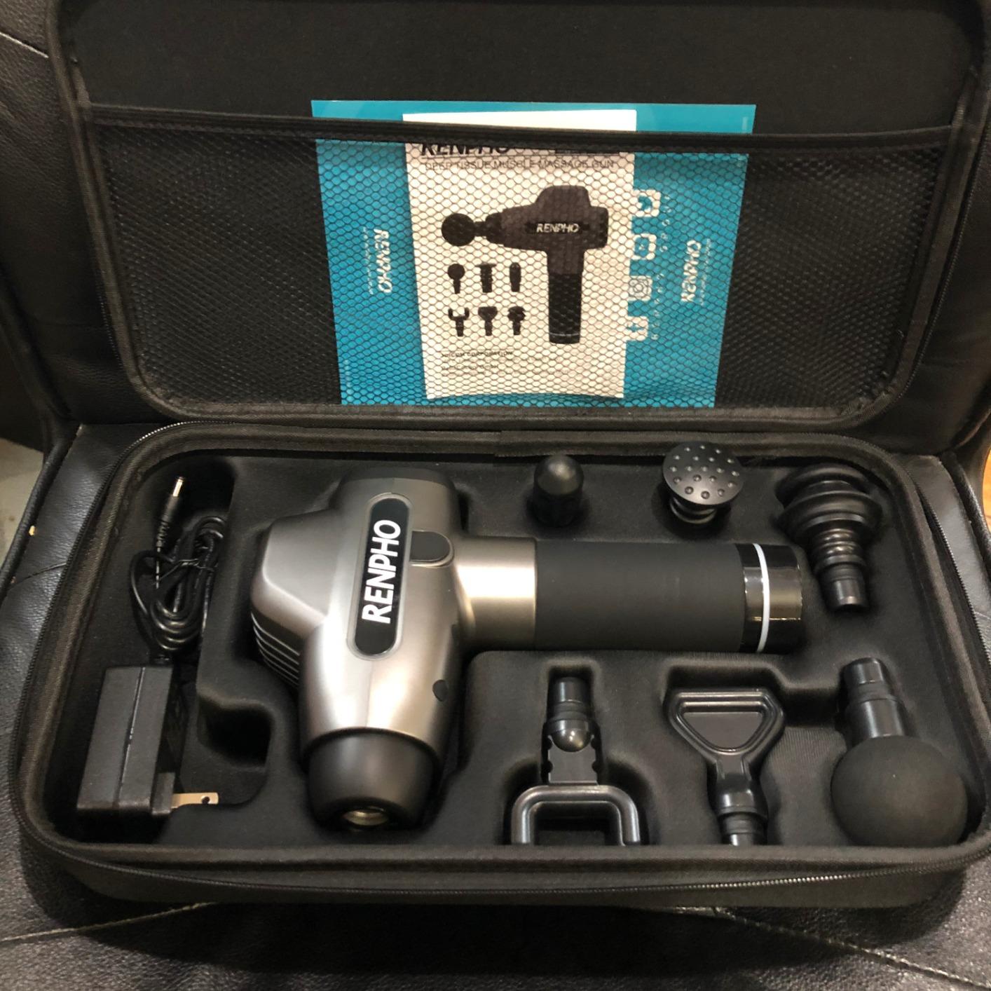 RENPHO Active+ Percussion Massage Gun, 5 Adjustable Speeds for Back, Neck, Muscle Recovery - App Controlled Guided Courses, Carry Case for Professional Athlete, Gym and Travel, Gifts for Men Women customer photo 1