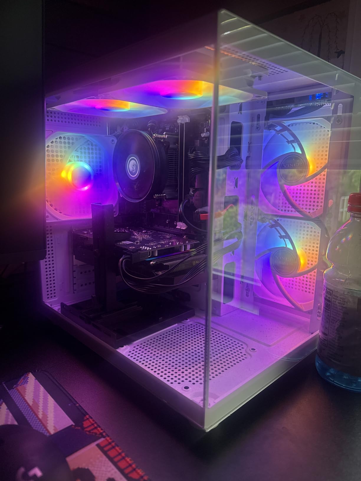 Prebuilt Gaming PC Desktop Computer,Intel Core i7 Desktop,Operating at A Frequency of 3.4-3.9 GHz,RX590 Graphics Card with 8GB GDDR5 Video Memory,16GB RAM, 512GB SSD,WiFi 5.0,RGB Fan x4 customer photo 2