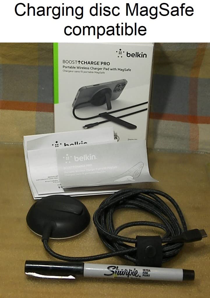 Belkin Magnetic Wireless Charging Pad Qi2 15W w/Kickstand - MagSafe-Compatible Qi2-Certified Wireless Charger for iPhone 17 Series customer photo 2