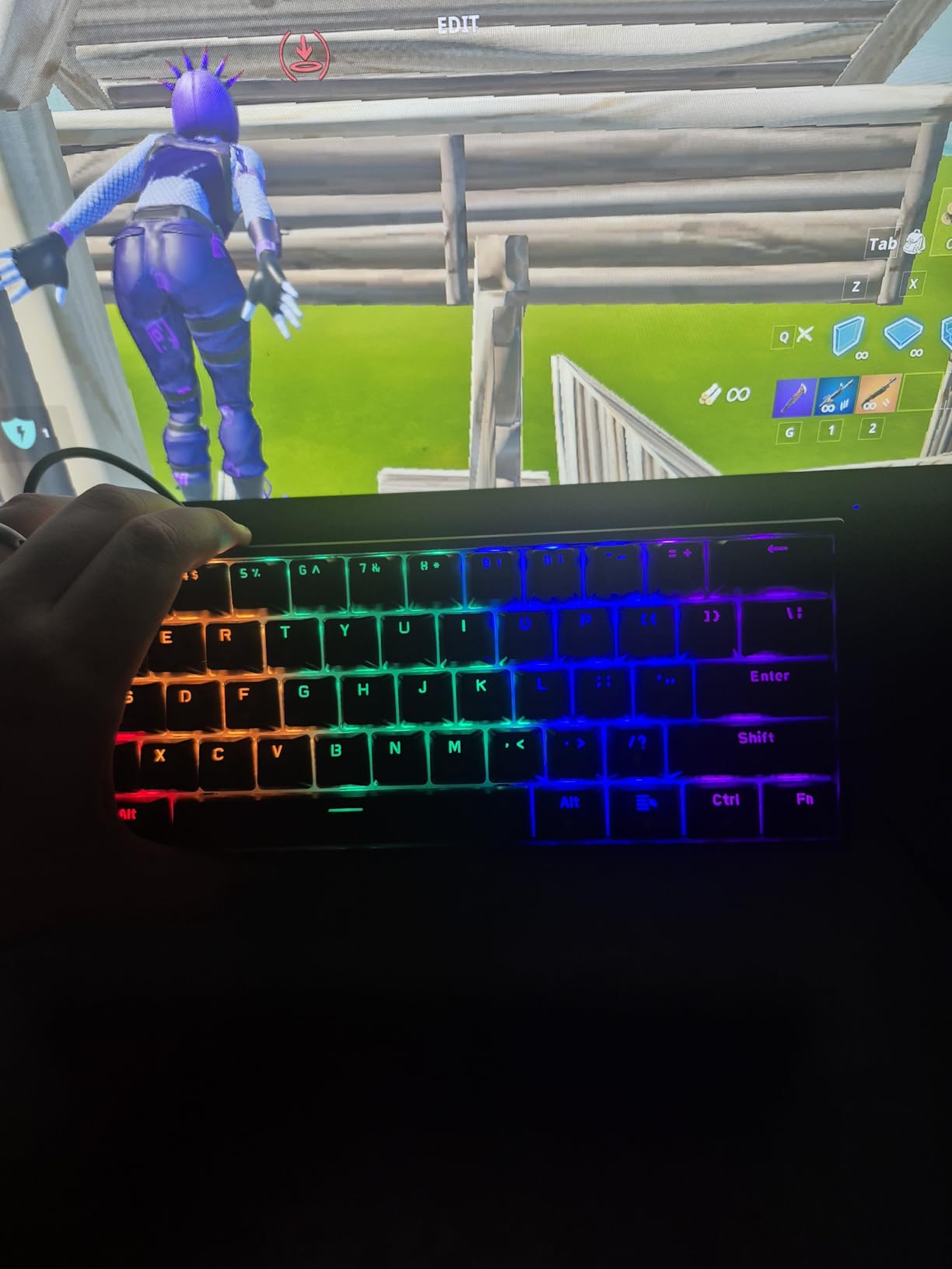 Newmen GM611 Mechanical Keyboard,Rainbow LED Backlit Gaming Wired Keyboards Compact Mini 61 Keys Portable 60 Percent Mechanical Keyboard with Black Keycaps,for Windows Laptop PC Linear Red Switches customer photo 1