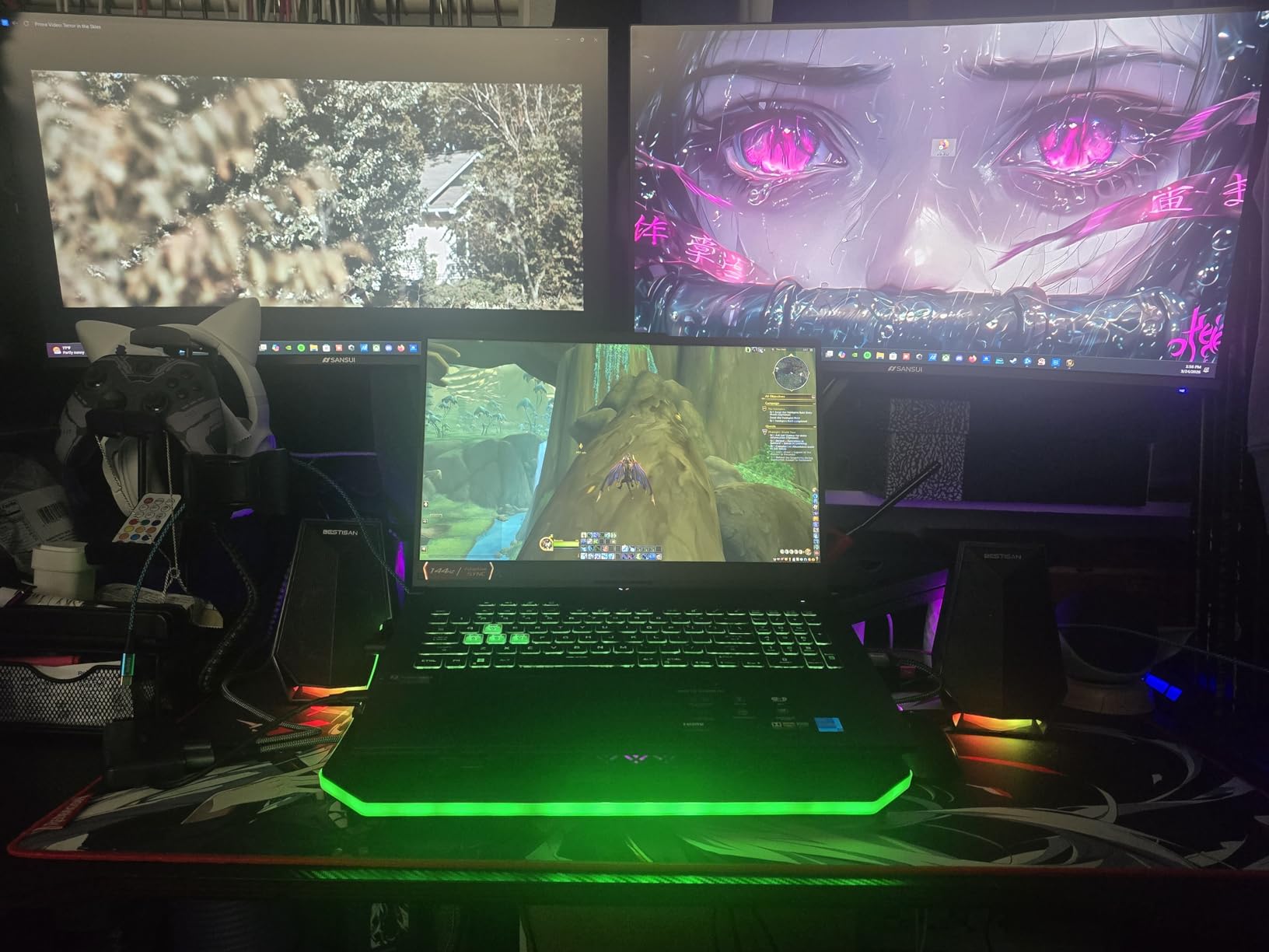 SANSUI 27 Inch Curved 240Hz Gaming Monitor FHD 1080P, 1500R Curve Computer Monitor, 130% sRGB, 4000:1 Contrast, HDR, FreeSync, MPRT 1Ms, Low Blue Light, HDMI DP Ports, Metal Stand, DP Cable Incl. customer photo 2