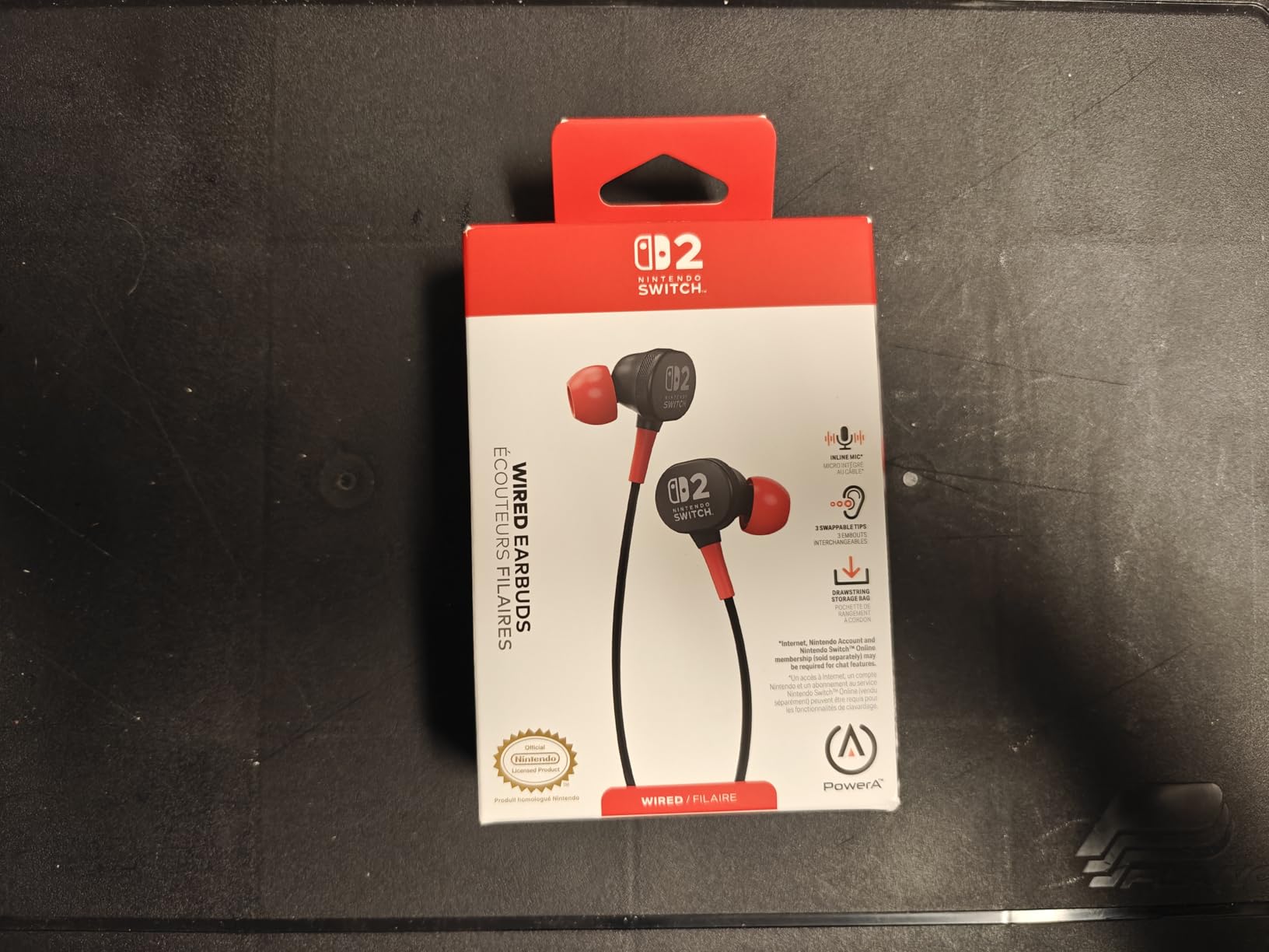 PowerA Wired Earbuds for Nintendo Switch 2 - Black, Officially Licensed, 8mm Speaker Drivers, In-Ear Design, 3 Swappable Tips customer photo 1