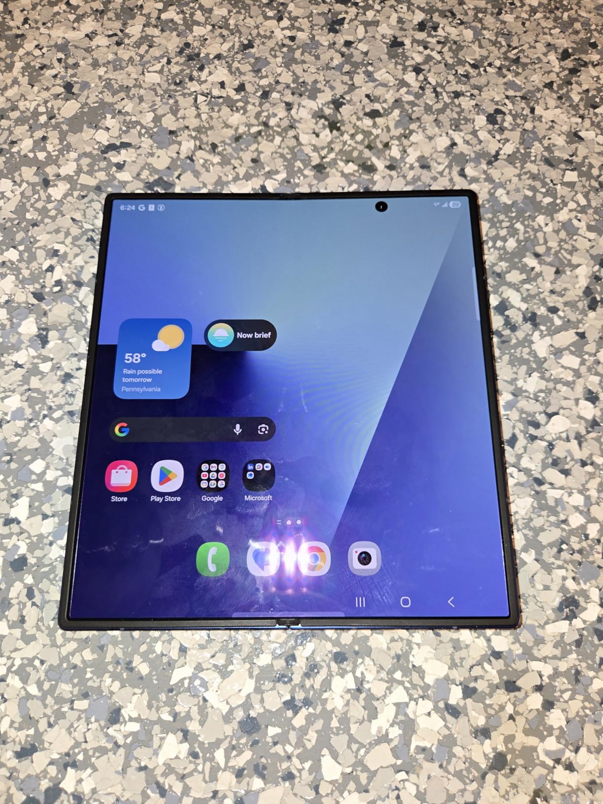 Samsung Galaxy Z Fold7 Cell Phone, 256GB AI Smartphone, Unlocked Android, AI Photo Edits, Large Screen, Long Battery Life, 2025, US 1 Yr Manufacturer Warranty, Blue Shadow customer photo 1