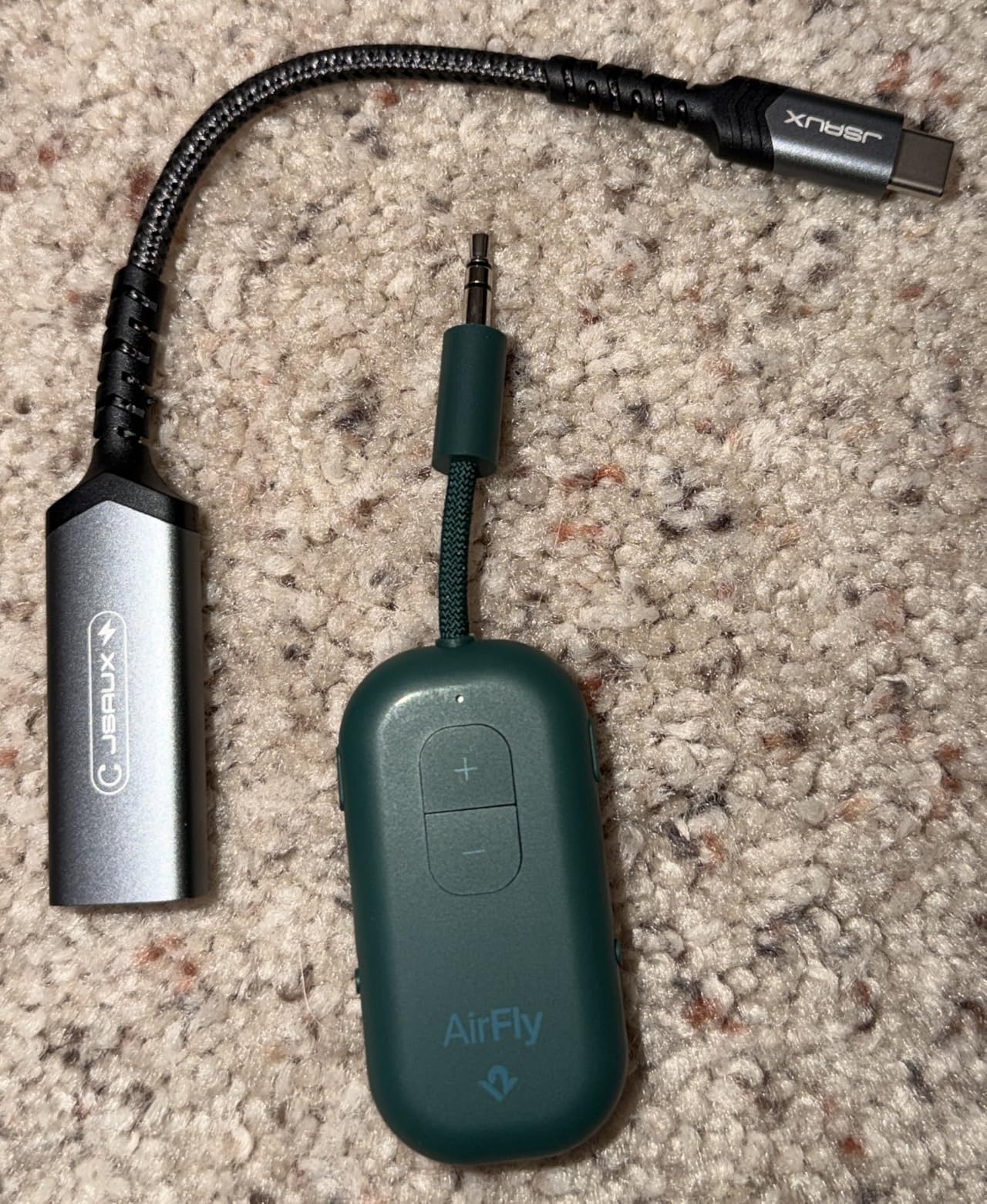 Twelve South AirFly Pro 2 Bluetooth 5.0 Transmitter/Receiver for TV to 2 Wireless Headphones - Wireless Adapter for AirPods, Car, Gym, Home, Use with Any 3.5 mm Audio Jack, Blue customer photo 1