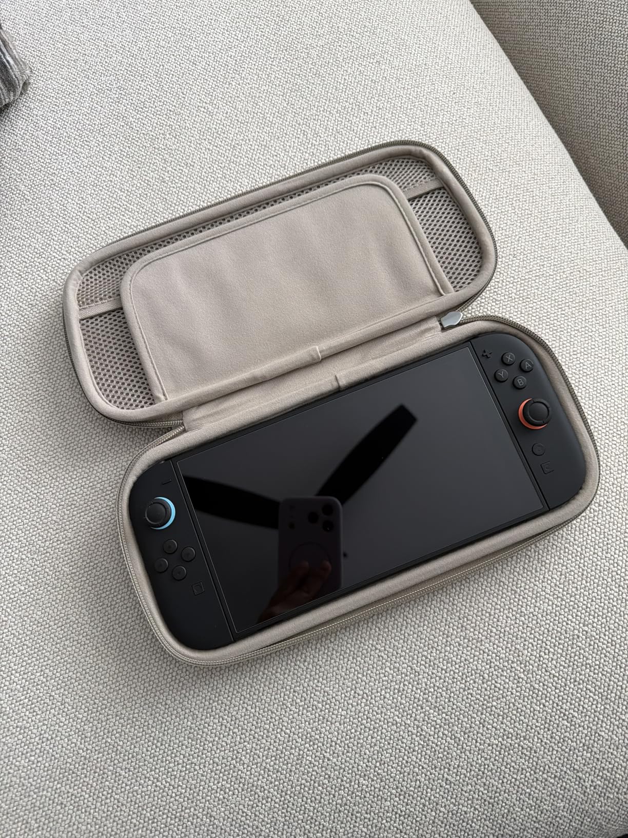 Nintendo Switch 2 Case, Travel Bag w/AirTag Holder & Storage Pocket for Up to 12 Game Cards - Hard Shell Portable Carrying Case - Charcoal customer photo 1