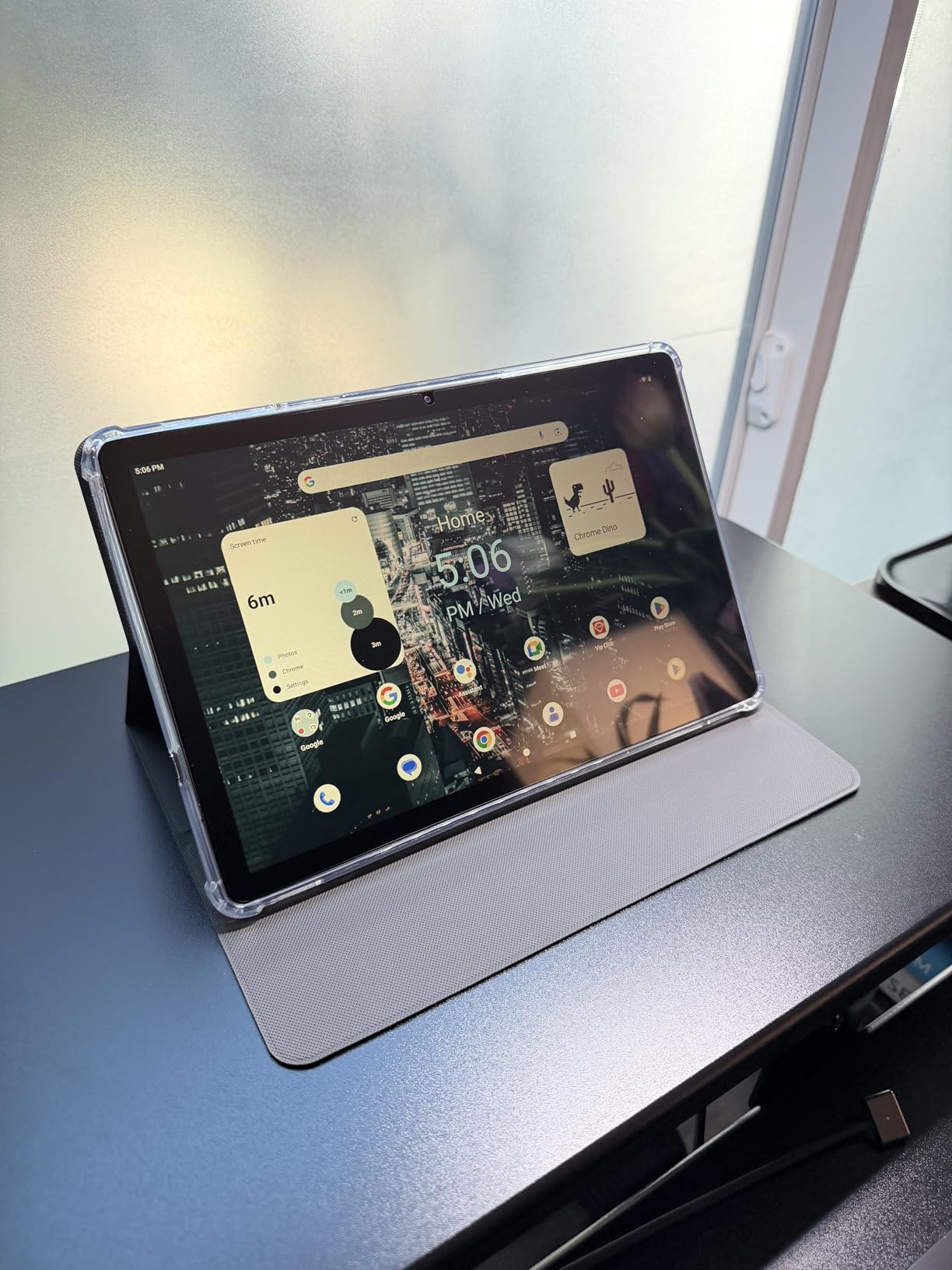 11 Inch-Android 15 Tablet 2026 Latest Update 16GB RAM 128GB ROM 1TB Expandion 5G WiFi Cellular 21MP Dual Camera Octa-core MTK8786.Gemini AI 2.0.Tablets with Keyboard,Mouse,protective film,Case-Gray customer photo 1