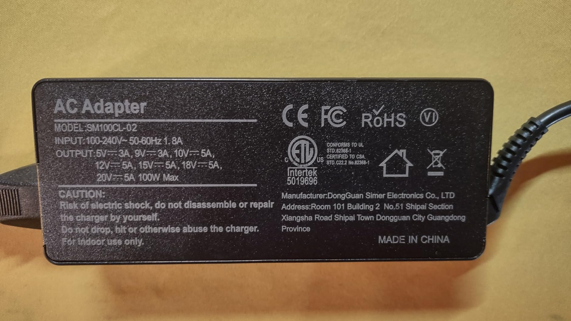 100W USB C Laptop Charger Universal Compatible with Lenovo Thinkpad Yoga Chromebook, Mac Book, HP, Dell, Acer, Asus, Samsung, Google and All USB Type C Devices, Fast Adapter Power Cord Supply customer photo 2