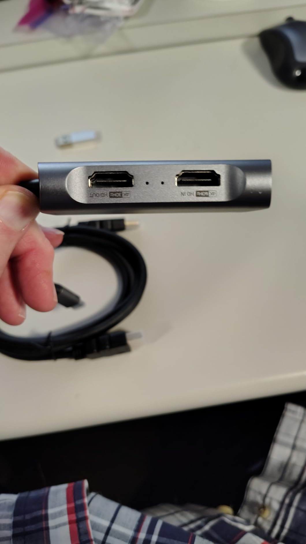 Guermok 4K@60FPS Capture Card for Streaming, 2K@144FPS USB 3.0 HDMI to USBC Camera Video Capture, 4K60 Passthrough, 3.5mm Audio in & Mic Out, Works with Switch 2/1, PS5/4, Xbox, Pad, Mac, PC customer photo 2