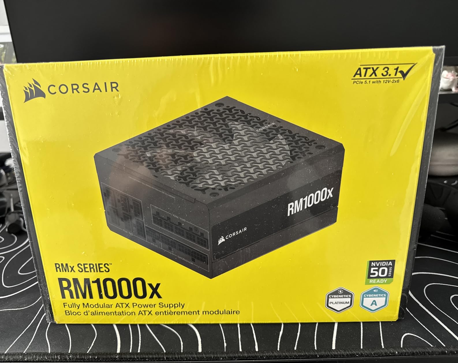 CORSAIR RM1000x ATX 3.1 PCIe 5.1 Ready Fully Modular 1000W Power Supply - Low-Noise, Cybenetics Gold Efficiency, Native 12V-2x6 Connector customer photo 2