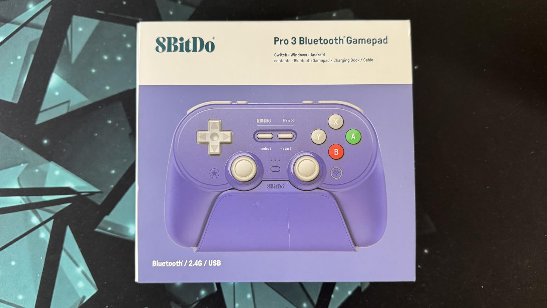8BitDo Pro 3 Bluetooth Controller for Switch/Switch2, Windows, Apple, SteamOS, Android, TMR Joysticks, Swappable ABXY Buttons, Programming Pro Back Buttons, Charging Dock, Hall Effect Triggers - Purple customer photo 1