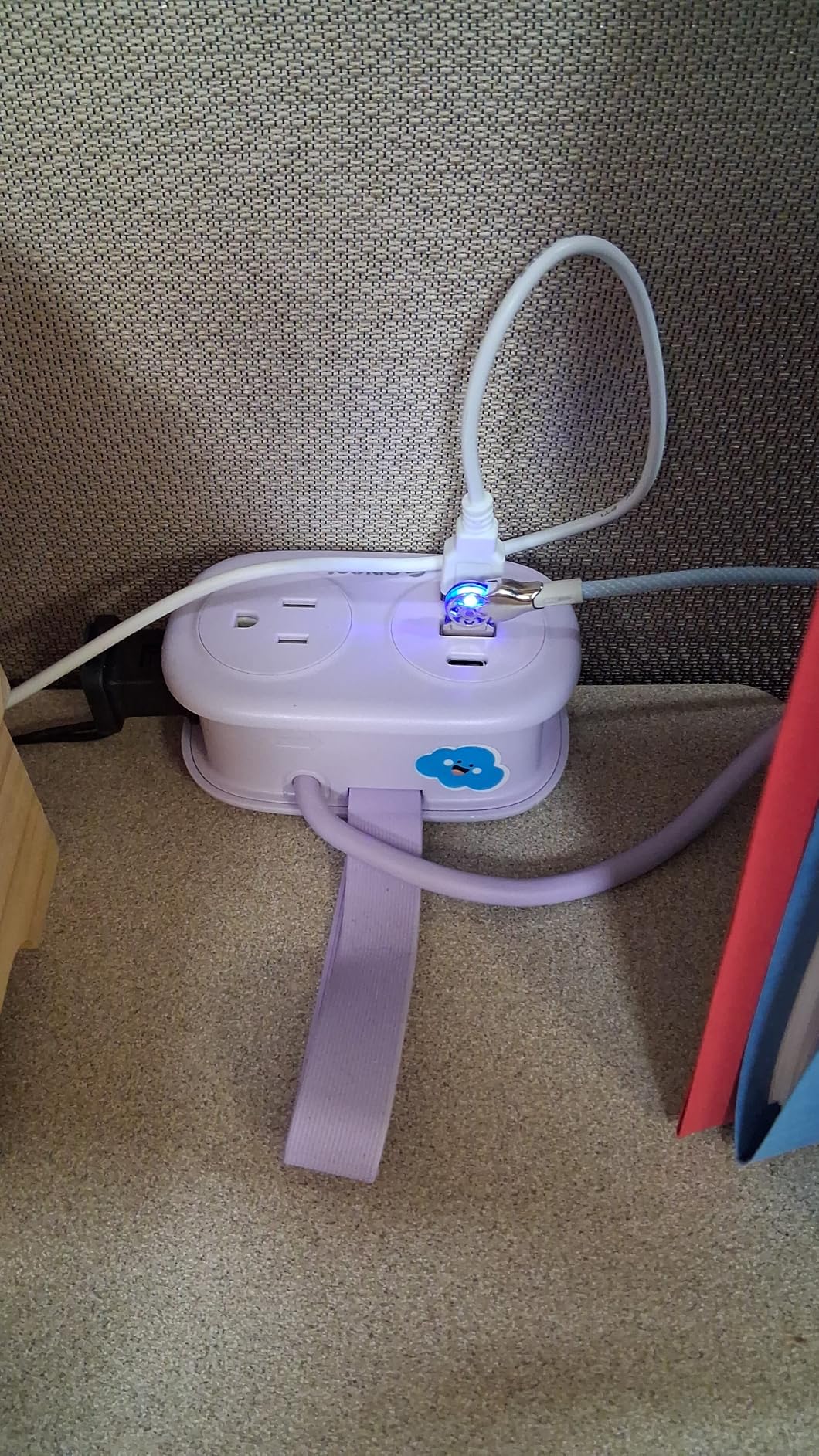 ORICO Cruise Approved Power Strip for Travel, 5 in 1 Extension Cord with 2 AC Outlets 2 USB-A and 1 USB-C Ports, 3.7 ft Flat Plug Wrapped Around Power Strip for Cruise Office, Hotel, Home- AP3 customer photo 1