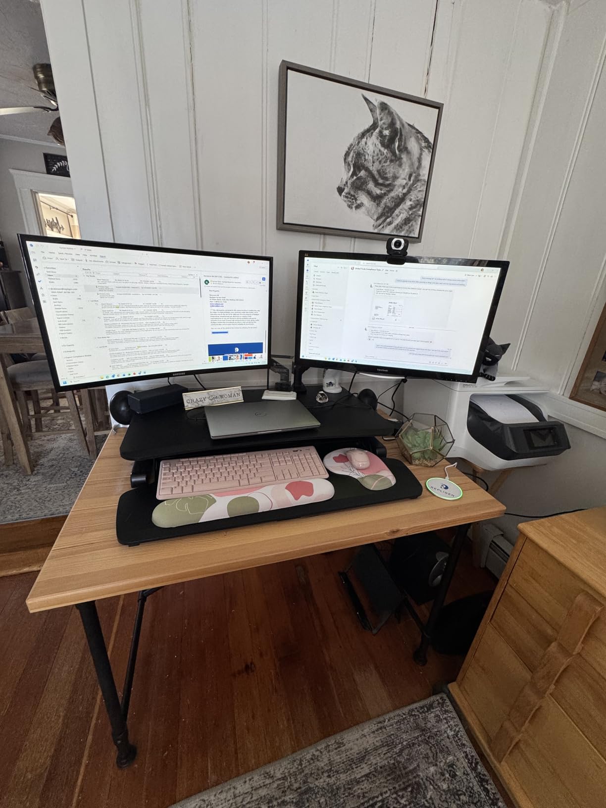 ErGear Single Monitor Arm, Fully Adjustable Monitor Mount for 13-34 Inch Screens, Fast Install Computer Monitor Stand with Tool-Free VESA Mount, Cable Management, Holds 19.8 lbs, Max VESA 100x100mm customer photo 1