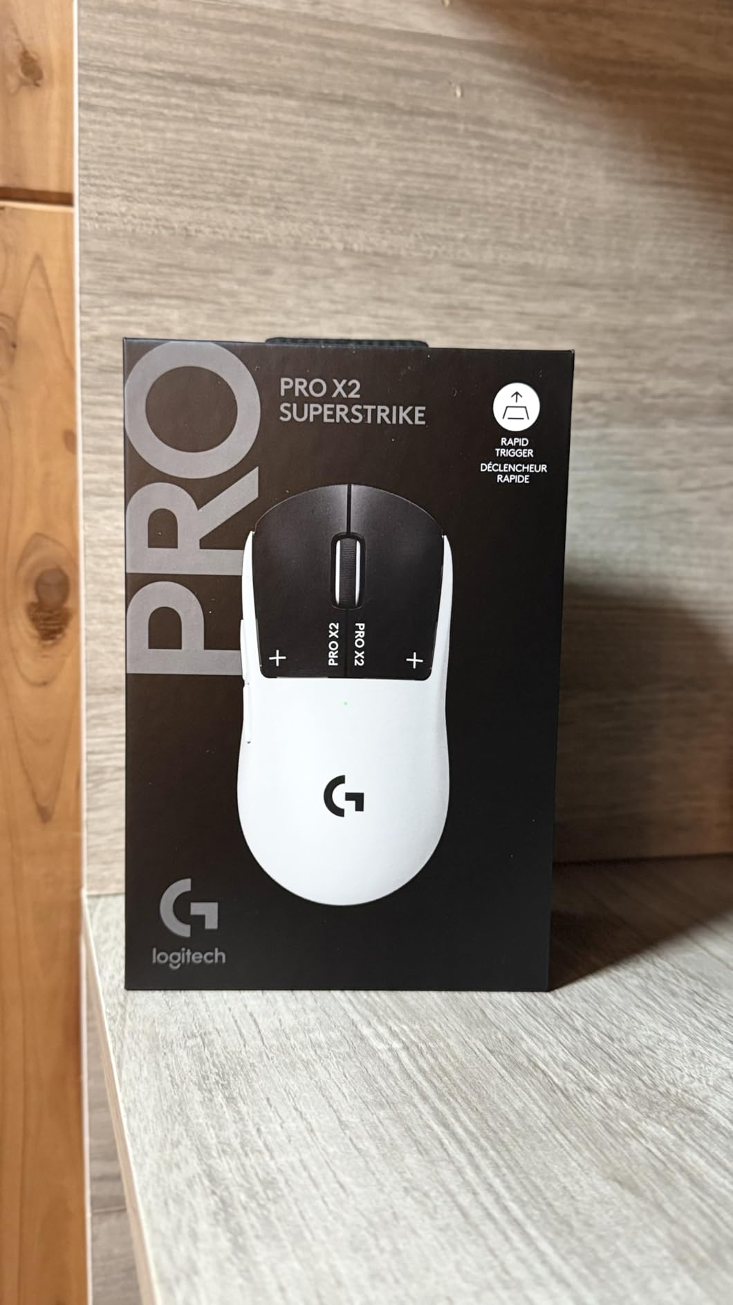 Logitech G PRO X2 SUPERSTRIKE Wireless Gaming Mouse: Customizable Rapid Trigger Magnetic Analog Switches, Adjustable Click Haptics, 61g Ultra Lightweight, USB-C, <8K Polling, for PC/Mac - Black/White customer photo 2