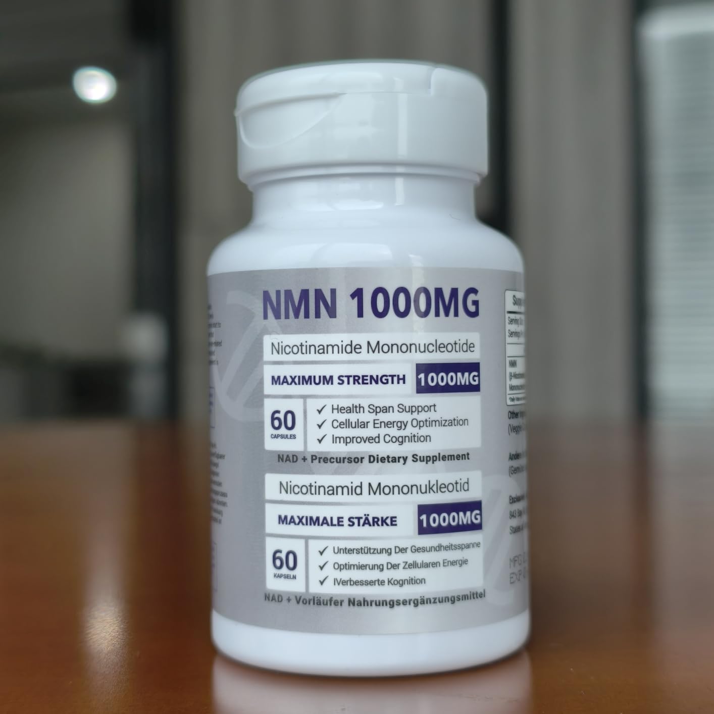 NMN 1000mg Per Serving Maximum Strength - 99% Pure NMN (Nicotinamide Mononucleotide) for NAD, Cell, Immune, Energy, Anti-Aging & Longevity, Stabilized NMN Supplements 1000mg - 60 Veggie Capsules customer photo 1