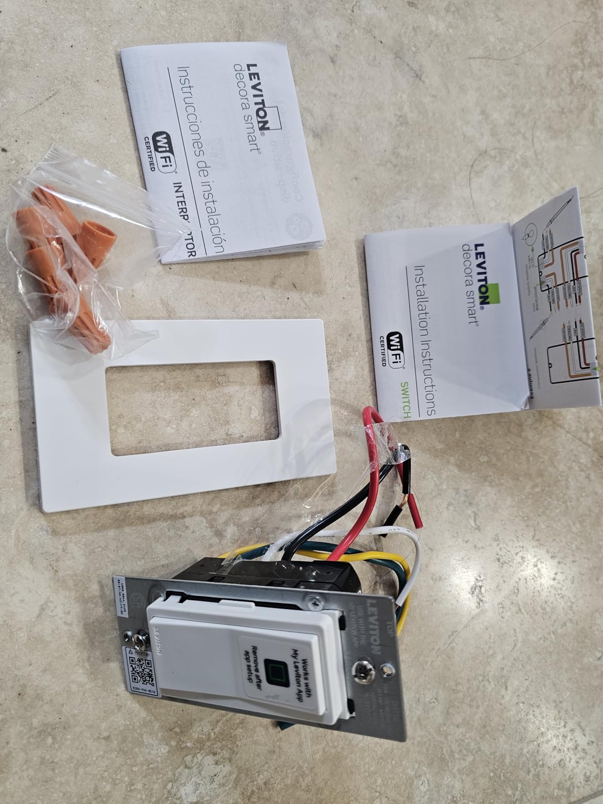 Leviton Decora Smart Switch, Wi-Fi, Works with Matter, Alexa, Google Assistant, Apple Home/Siri & Wired or Wirefree 3-Way, Neutral Wire Required, D315S-1RW, White customer photo 1