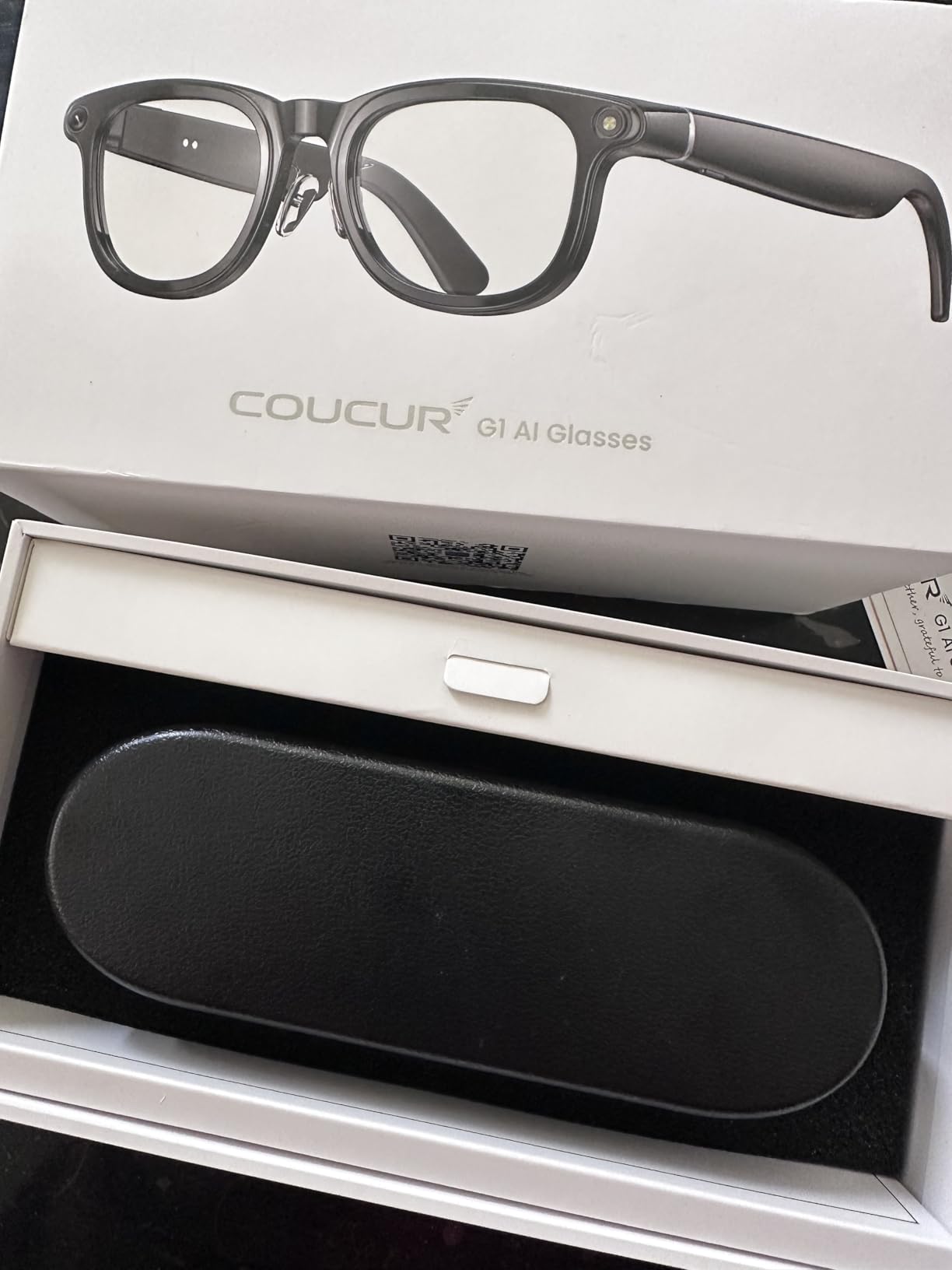 Coucur AI Smart Glasses with Charging Case, 8MP 4K Camera Glasses for Men/Women, 1200P Video Recording, Open-Ear Bluetooth Glasses for Audio with Real-Time Translation/AI Voice Control customer photo 2