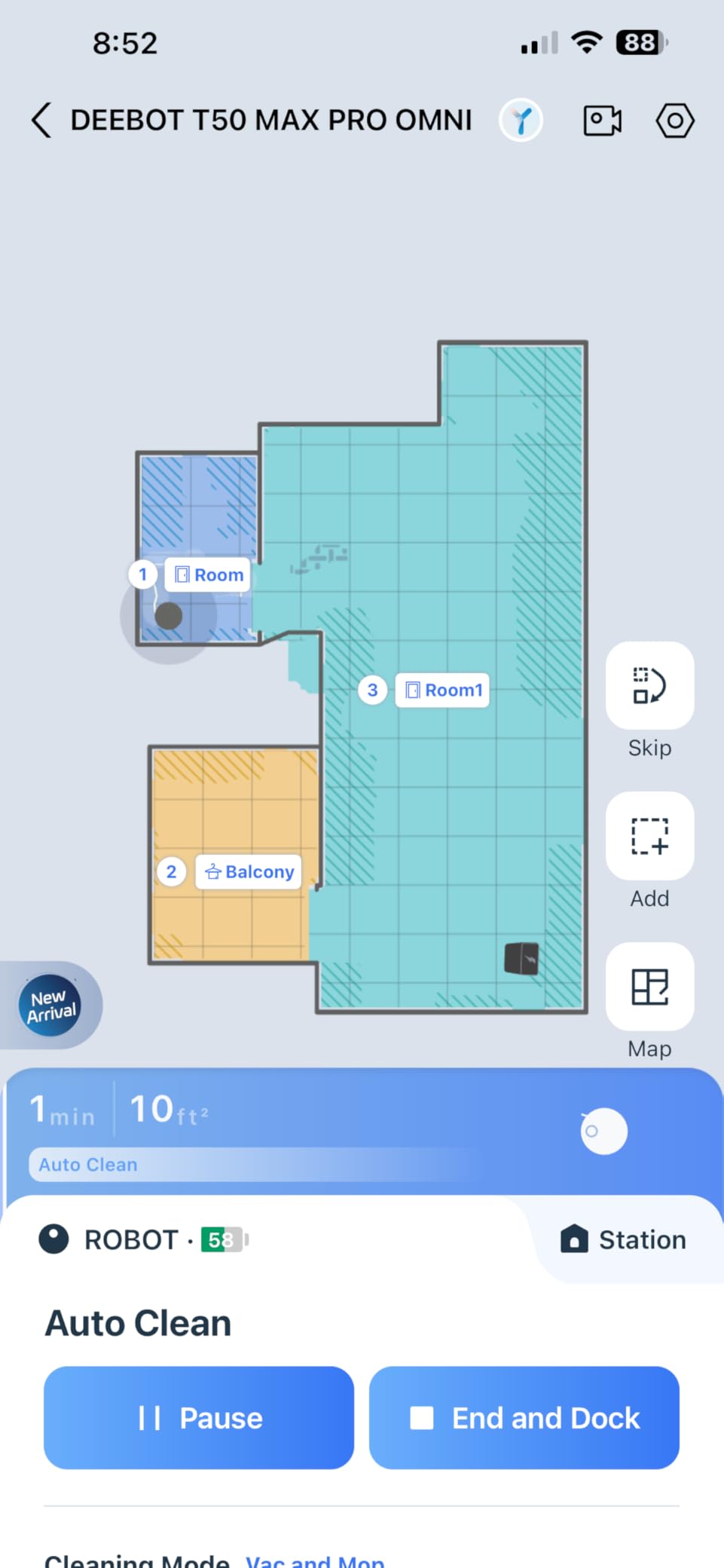 DEEBOT T50 MAX Robot Vacuum and Mop, 18,500Pa Blast Suction, 12-in-1 Omni Station, 18mm Auto Mop Lift, Zero Tangle, TruEdge Edge Cleaning, Perfect for Pet Hair, Carpets & Hard Floors customer photo 1