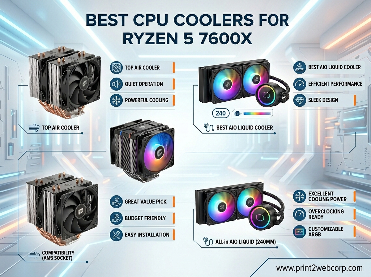 Best CPU Coolers For Ryzen 5 7600X