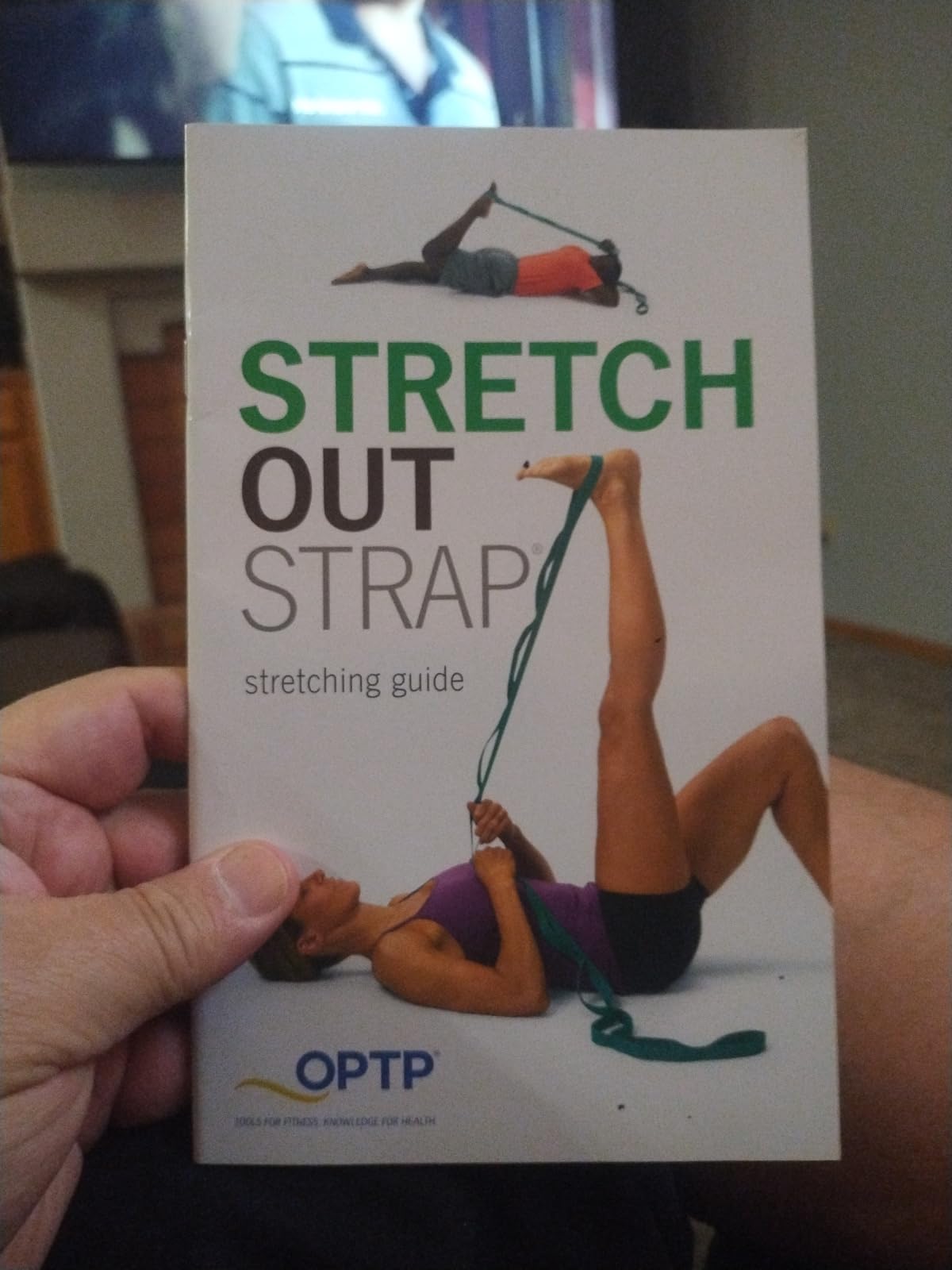 OPTP The Original Stretch Out Strap with Exercise Book, for Flexibility and Mobility Exercises. Stretch Out Straps for Physical Therapy, Yoga Stretching Strap and Knee Therapy Strap. Made in the USA customer photo 1