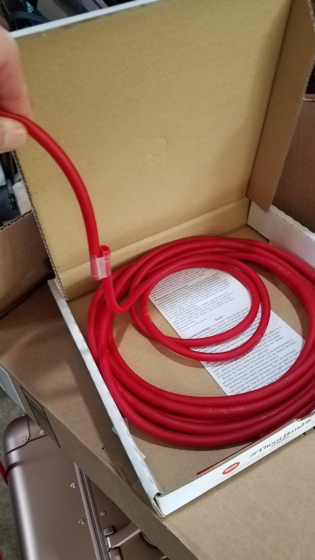 THERABAND Latex Resistance Tubing, Red, Medium Level 2, 25 ft Roll, Professional Grade for Upper and Lower Body Workouts, Cut-to-Length, Color-Coded Resistance Levels customer photo 2