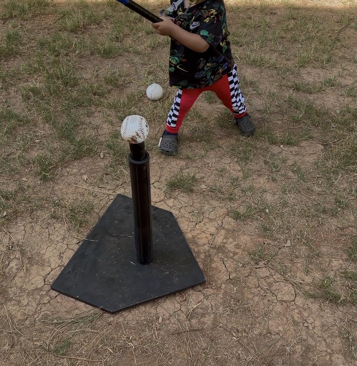 Champion Sports Deluxe Batting Tee - Adjustable Rubber Baseball & Softball Tee on Home Plate customer photo 2