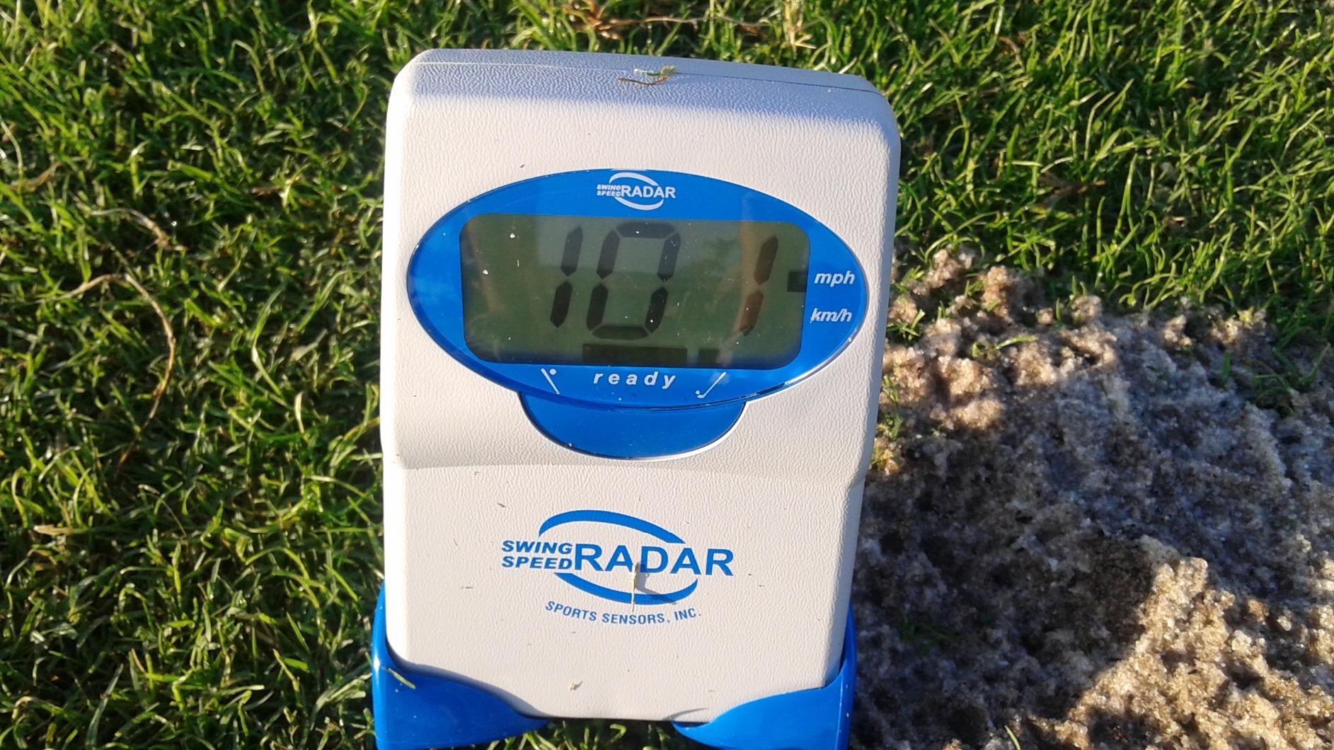 Swing Speed Radar - Golf Training Tool - Accurate Club Speed Measurement 20-200 MPH - Portable Doppler Radar for Distance & Consistency Training - US Made customer photo 1