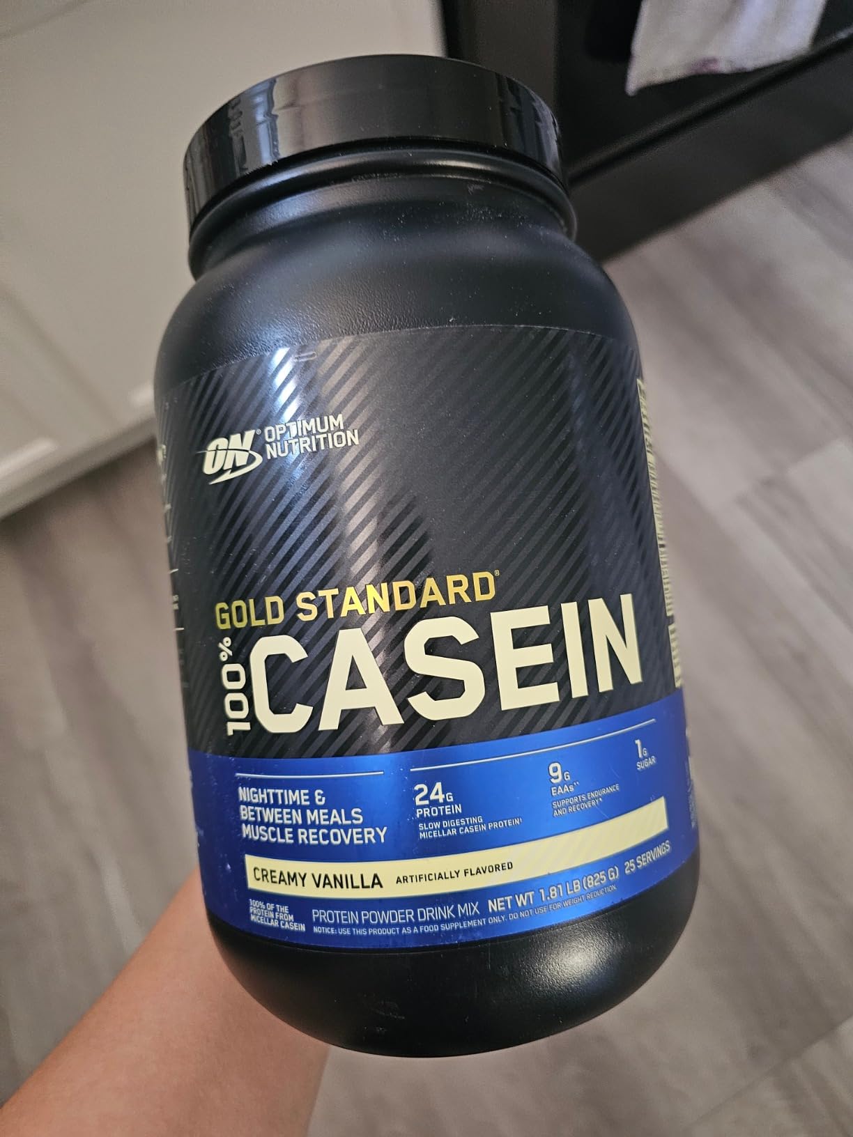 Optimum Nutrition Gold Standard 100% Micellar Casein Protein Powder, Slow Digesting, Helps Keep You Full, Overnight Muscle Recovery, Creamy Vanilla, 1.81 Pound (Packaging May Vary) customer photo 2