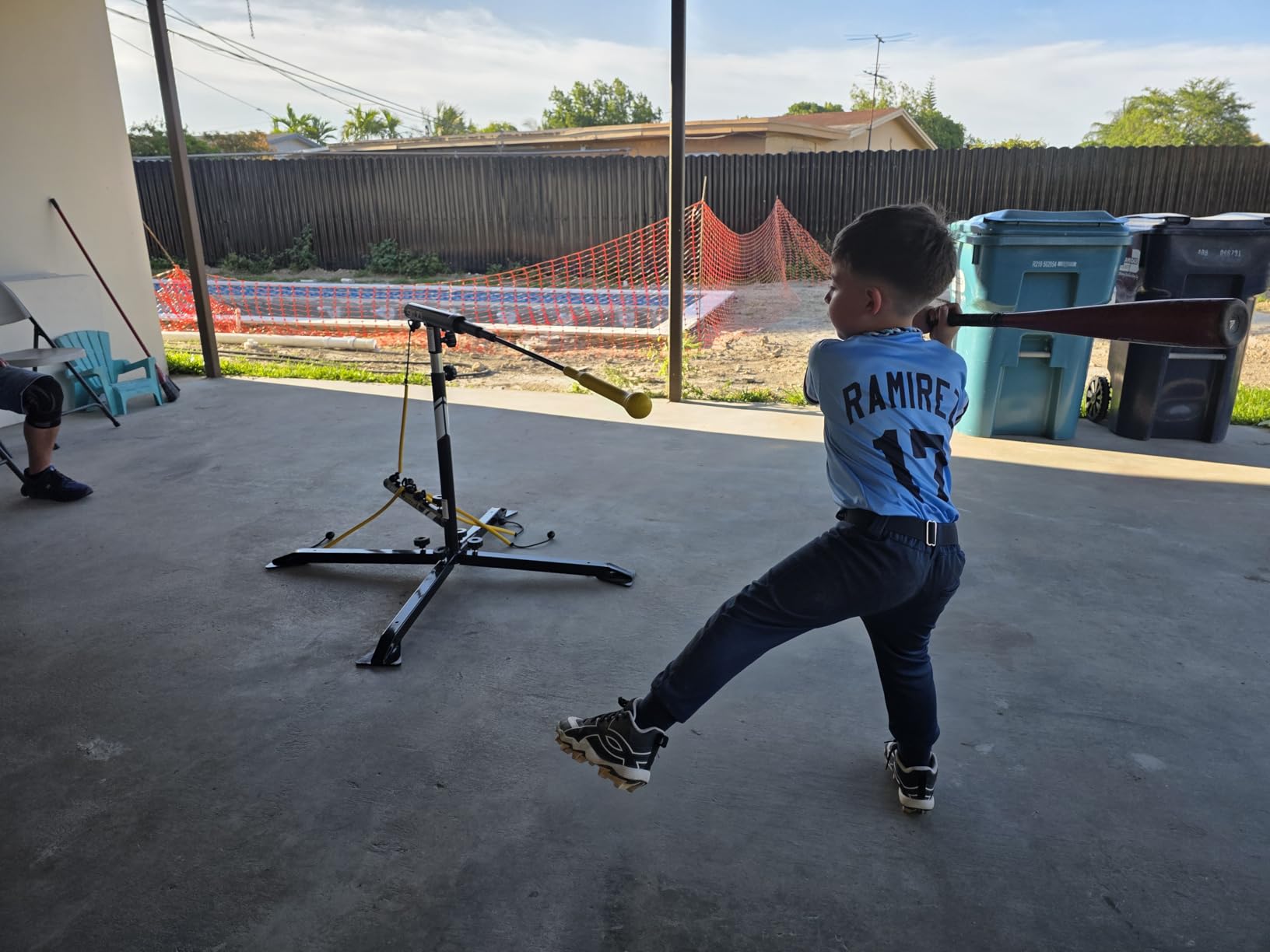 SKLZ Hurricane Baseball and Softball Swing Trainer, Adjustable Power Band System with Anti-Dent Ball Head customer photo 1