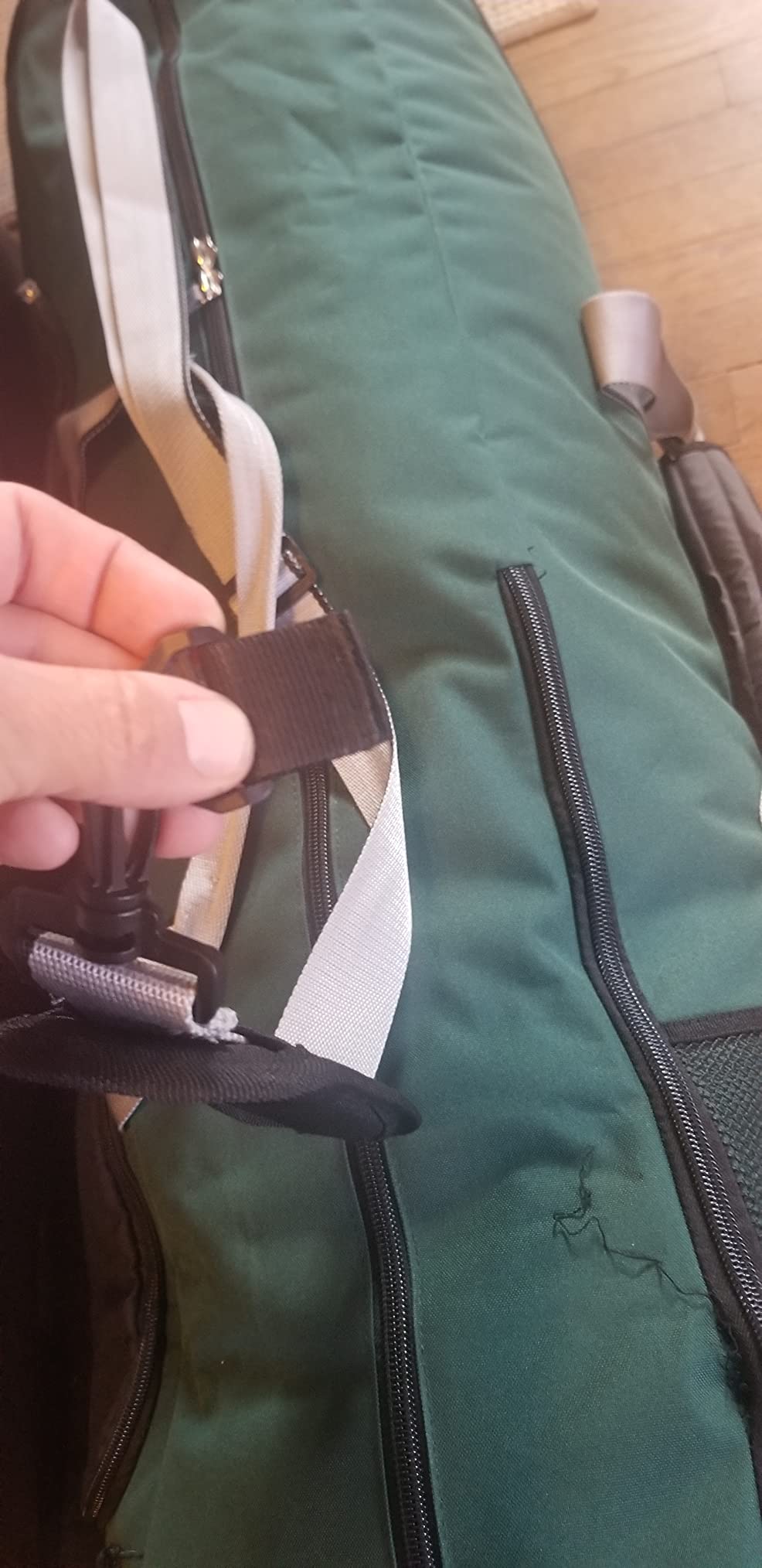 Champion Sports Lacrosse Equipment Bag - Heavy-Duty Nylon, Stick Compartment, Waterproof Bottom, Adjustable Strap, 44x15x13in customer photo 2