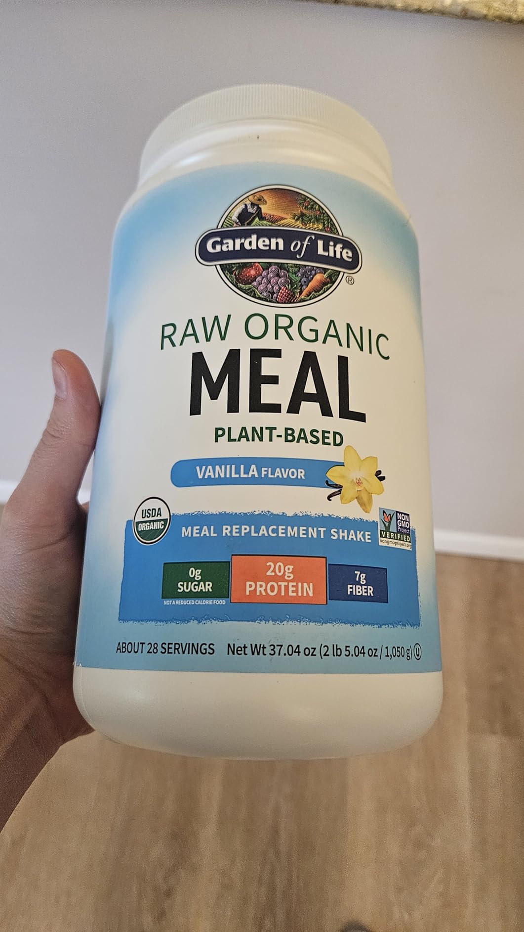 Garden of Life Meal Replacement Shakes, Raw Organic, Vanilla Protein Powder with Plant Based Pea Protein, Sprouts, Greens, Probiotics, Dairy Free 28 Servings customer photo 1