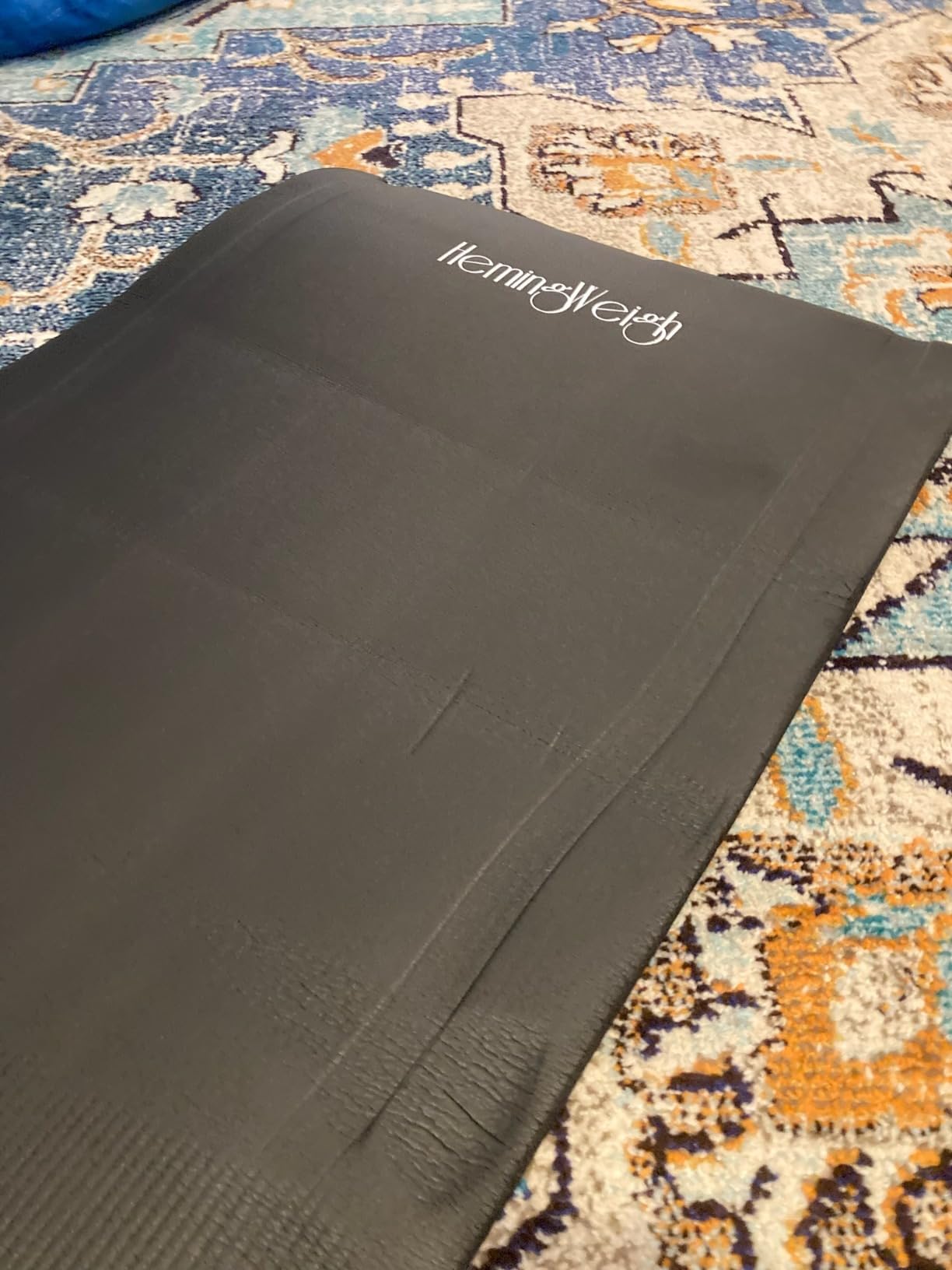 HemingWeigh 1 Inch Extra Thick Non Slip Yoga Mat - Exercise Mats for Home Workouts (70