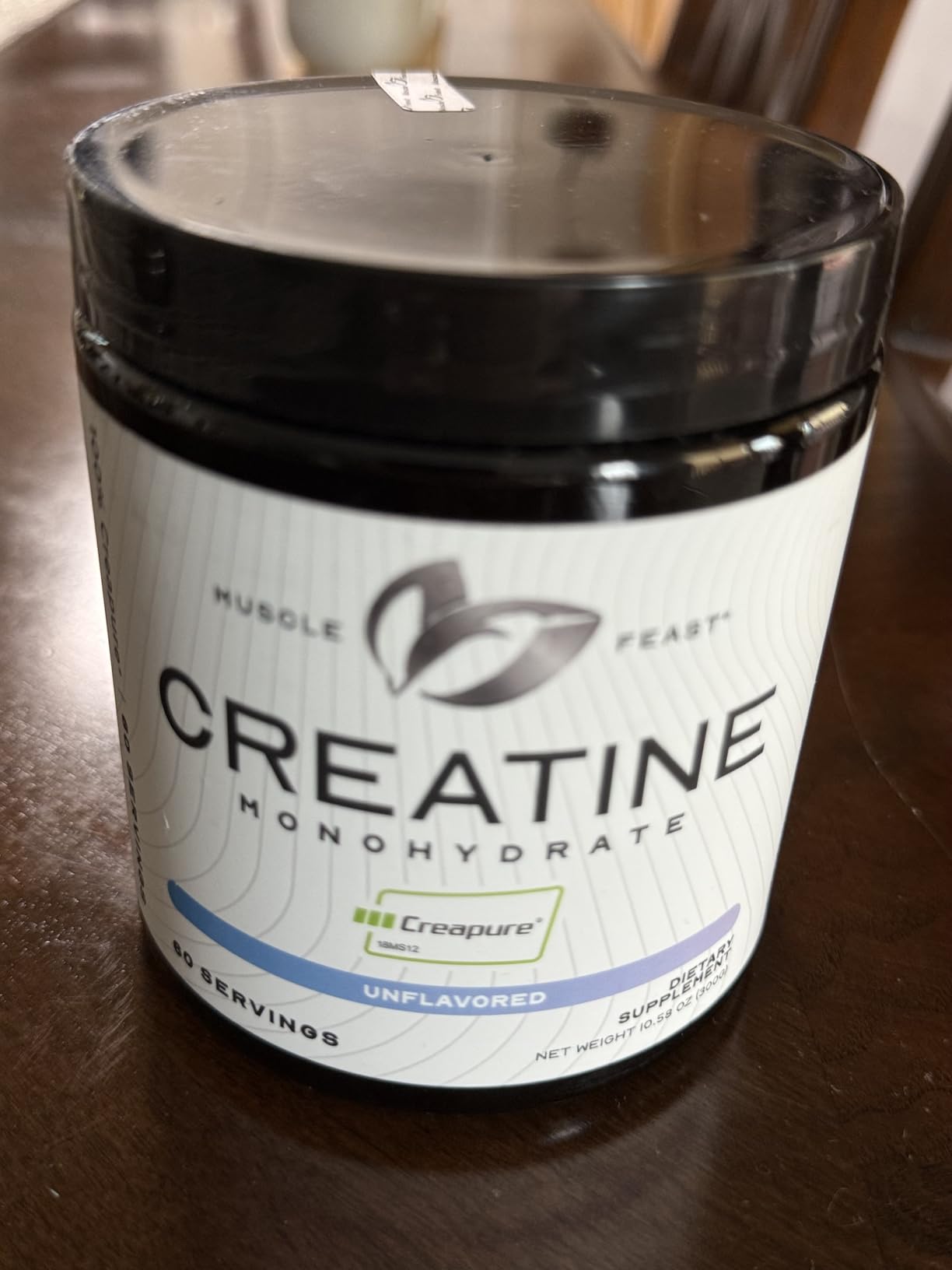 Muscle Feast Creapure Creatine Monohydrate Powder, Vegan Keto Friendly Gluten-Free, Mass Gainer, Muscle Recovery Supplement and Trusted Creatine for Muscle Growth, Creatine Powder, Unflavored, 300g customer photo 1