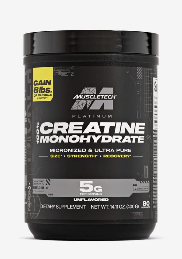 MuscleTech Creatine Monohydrate Powder, Platinum Pure - Unflavored Micronized Creatine for Men & Women - Workout Supplements for Performance, Muscle Recovery & Builder-(80 Servings) customer photo 2