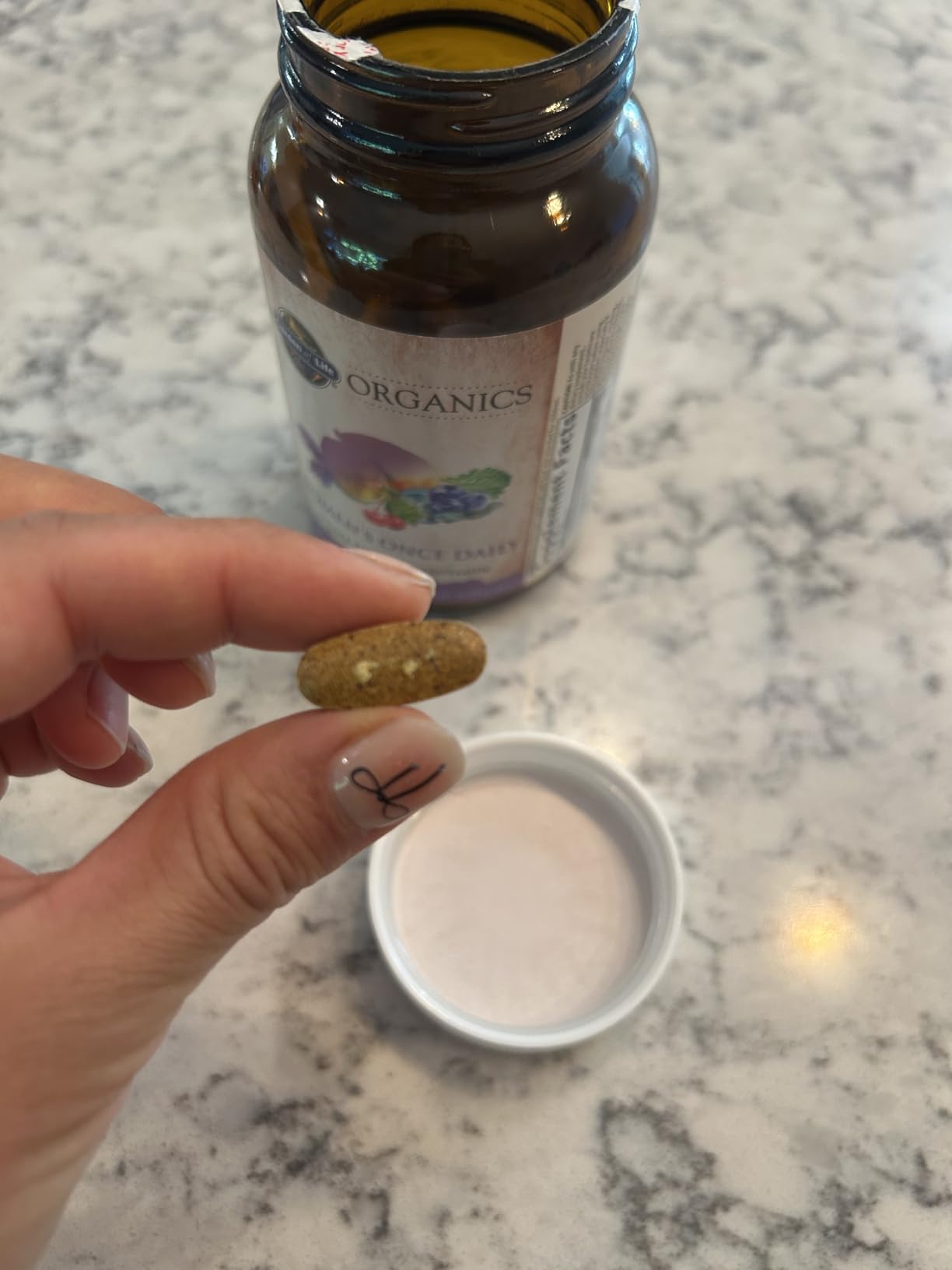 Garden of Life Organics Multivitamin for Women - Women's Once Daily Multi - Whole Food Multi with Iron, Biotin, Vegan Organic Womens Multivitamin for Health, Energy Hair Skin and Nails, 60 Tablets customer photo 2