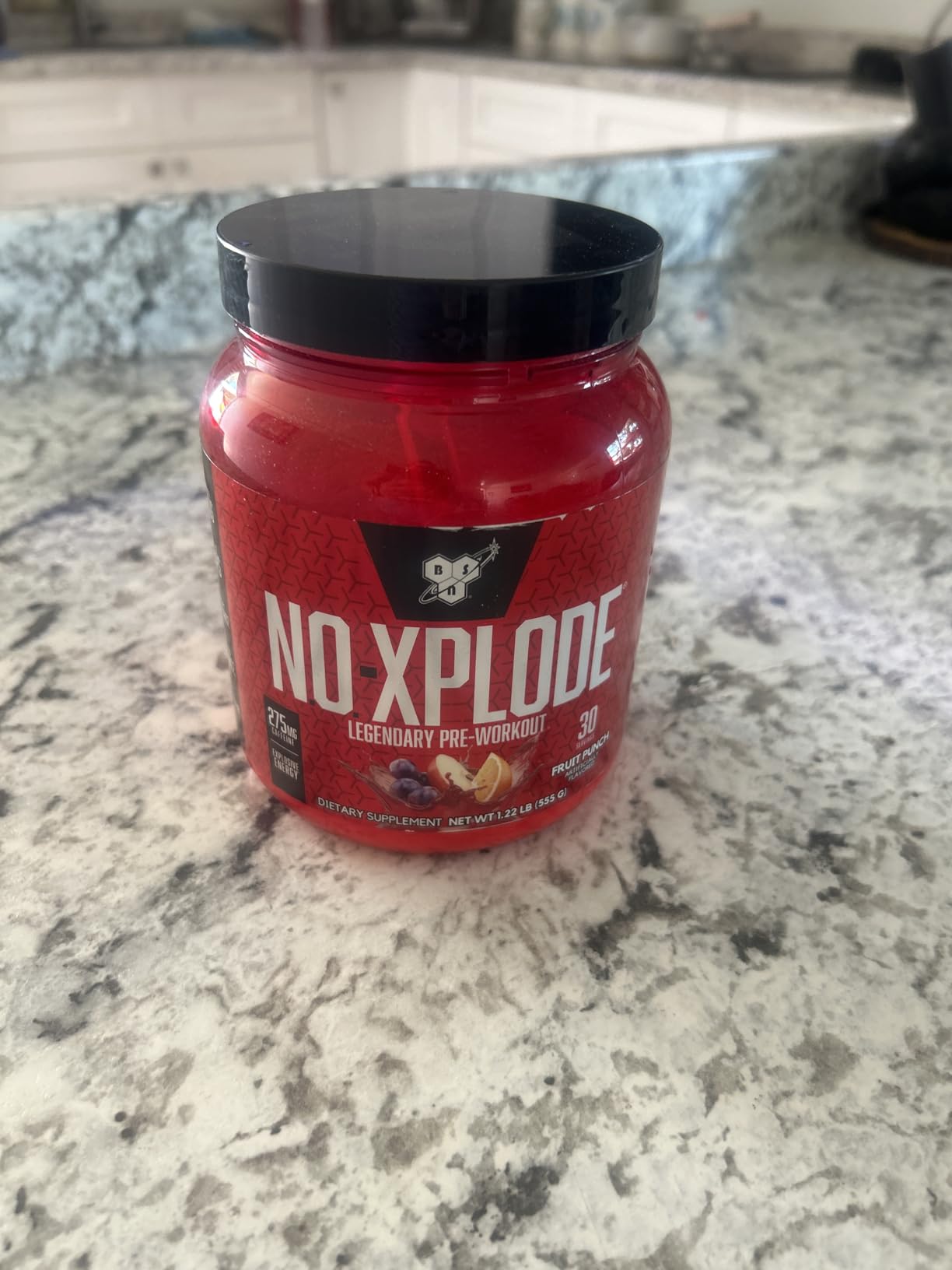 BSN N.O.-XPLODE Pre Workout Powder, Energy Supplement for Men and Women with Creatine and Beta-Alanine, Fruit Punch, 30 Servings customer photo 1