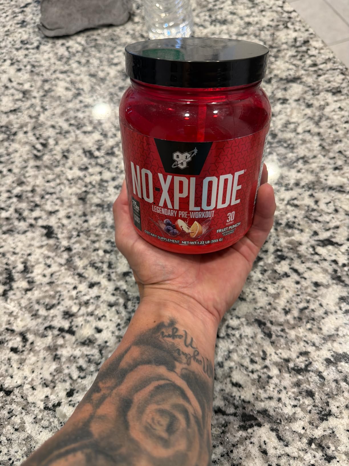 BSN N.O.-XPLODE Pre Workout Powder, Energy Supplement for Men and Women with Creatine and Beta-Alanine, Fruit Punch, 30 Servings customer photo 2